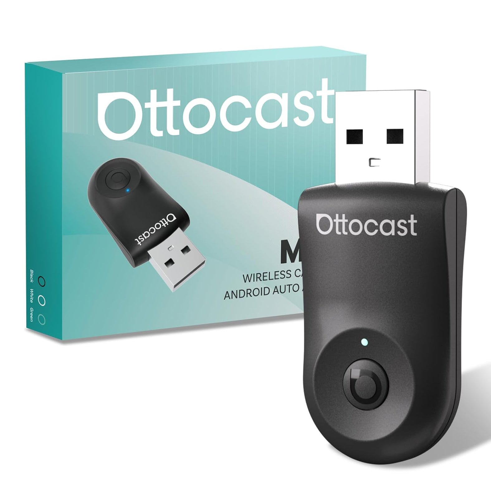 Ottocast®2025 Mini adaptador inalámbrico CarPlay/Android Auto
