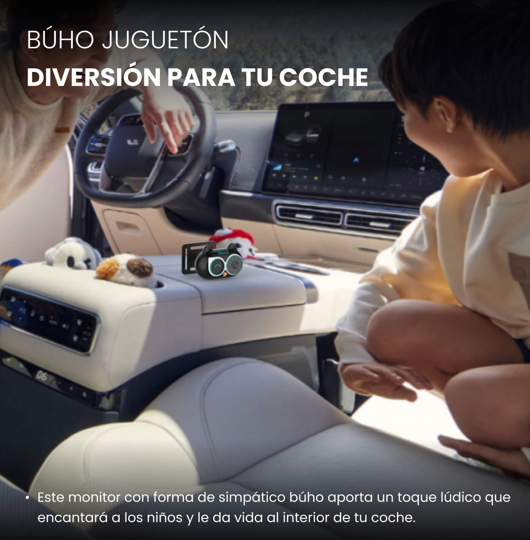 Ottocast® Cabin Care Owl Monitor Adaptador inalámbrico CarPlay