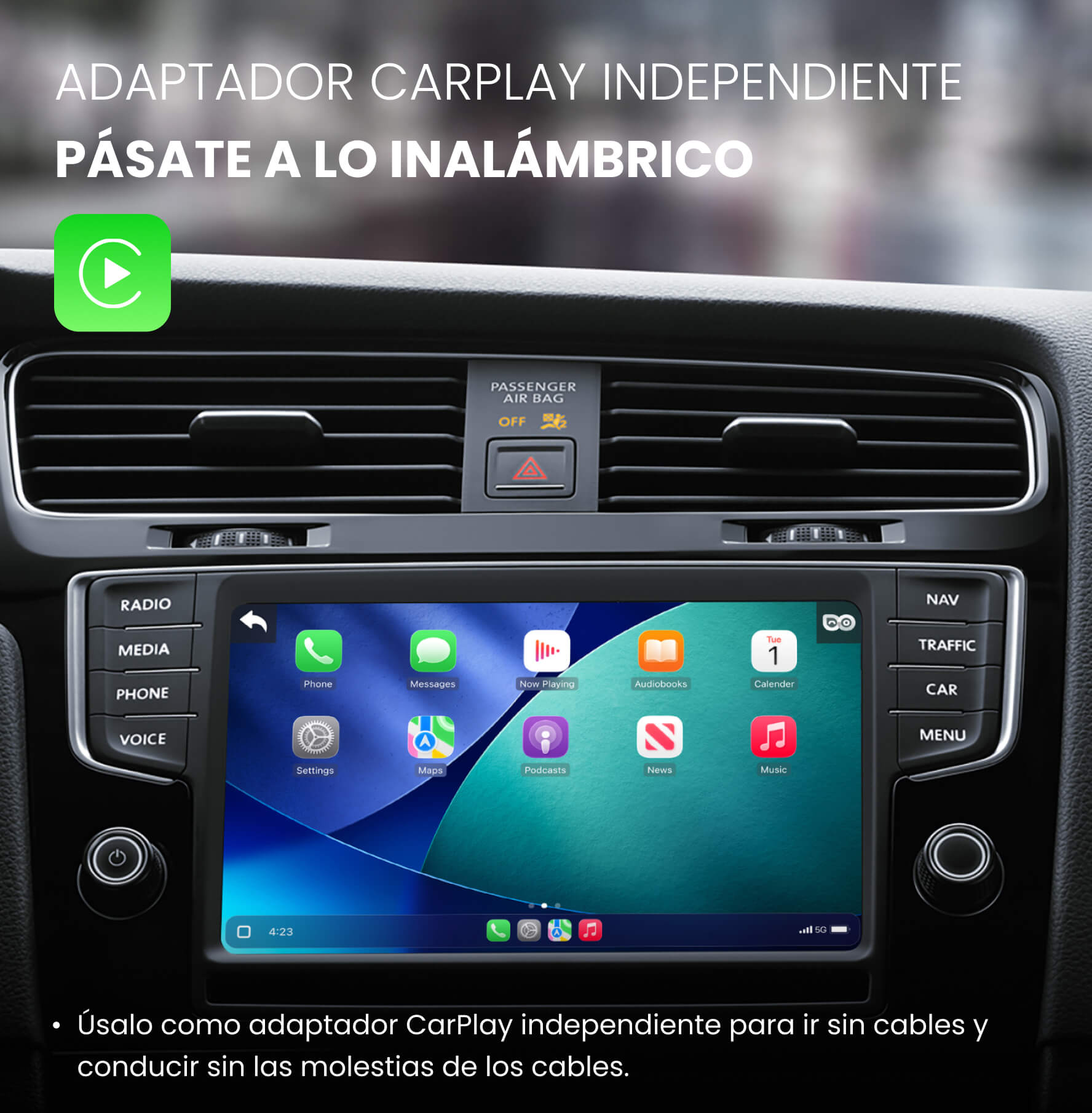 Ottocast® Cabin Care Owl Monitor Adaptador inalámbrico CarPlay