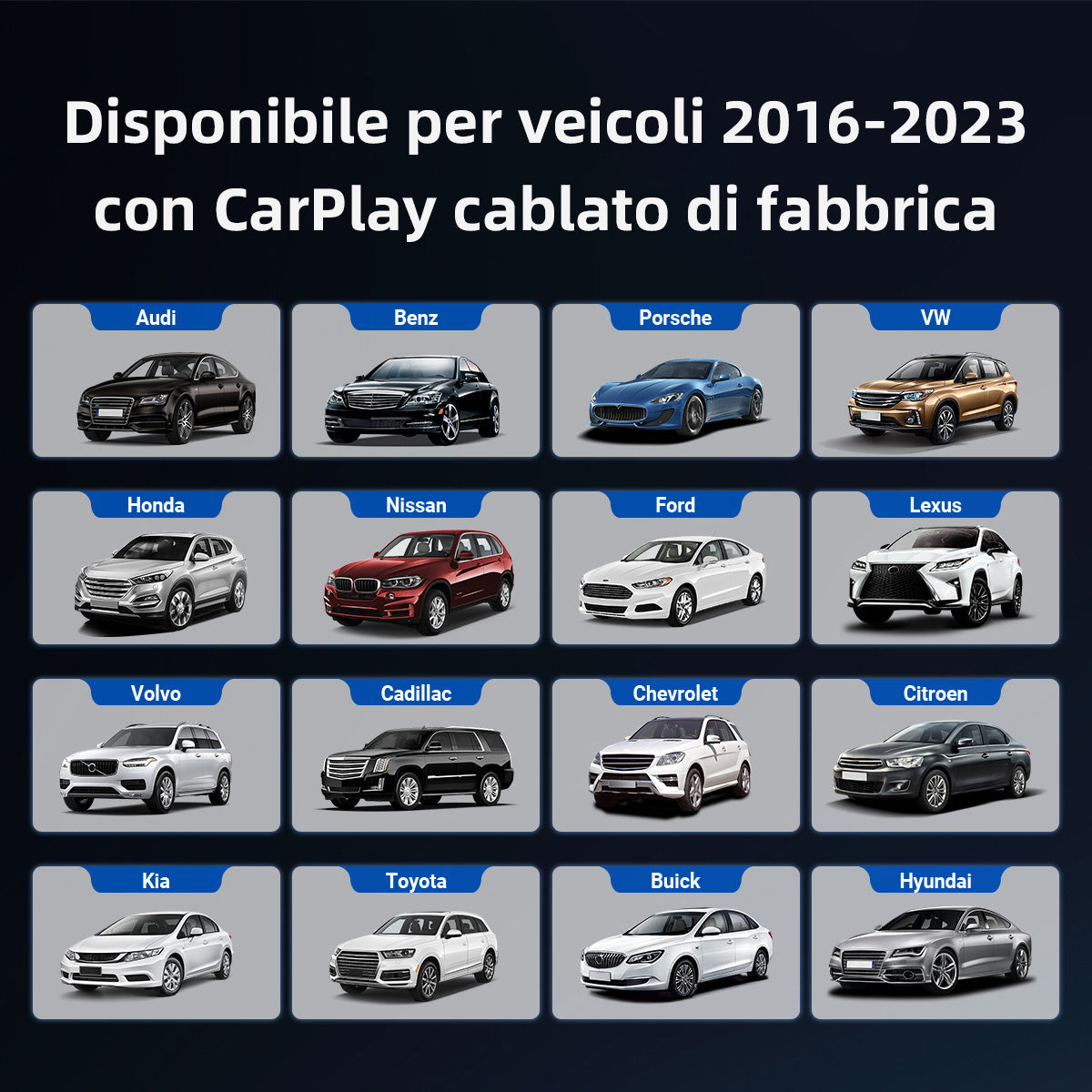 Play2Video Pro adaptador CarPlay/ Android Auto inalámbrico con vídeo