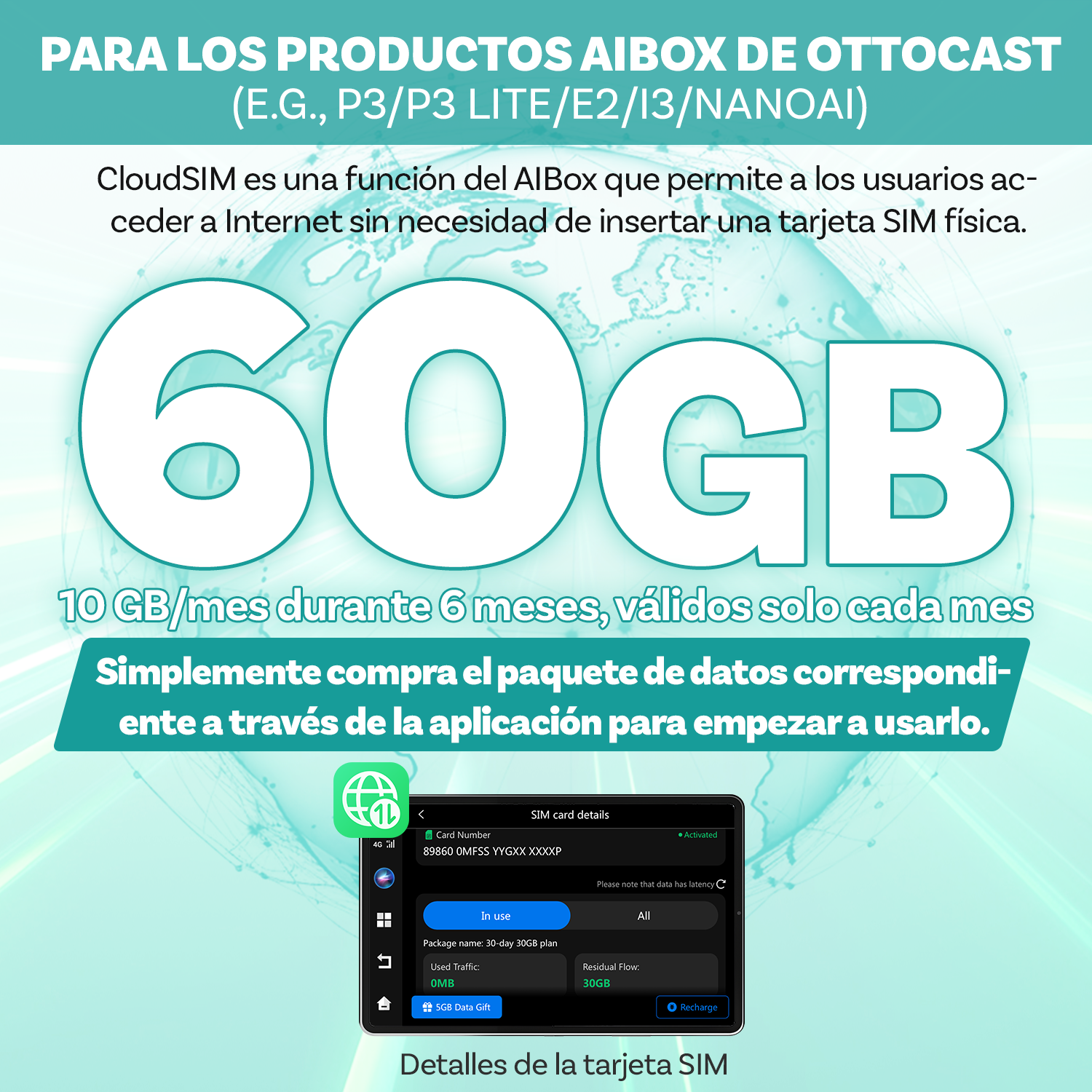 Ottocast CloudSIM - 10GB/30GB/60GB/120GB