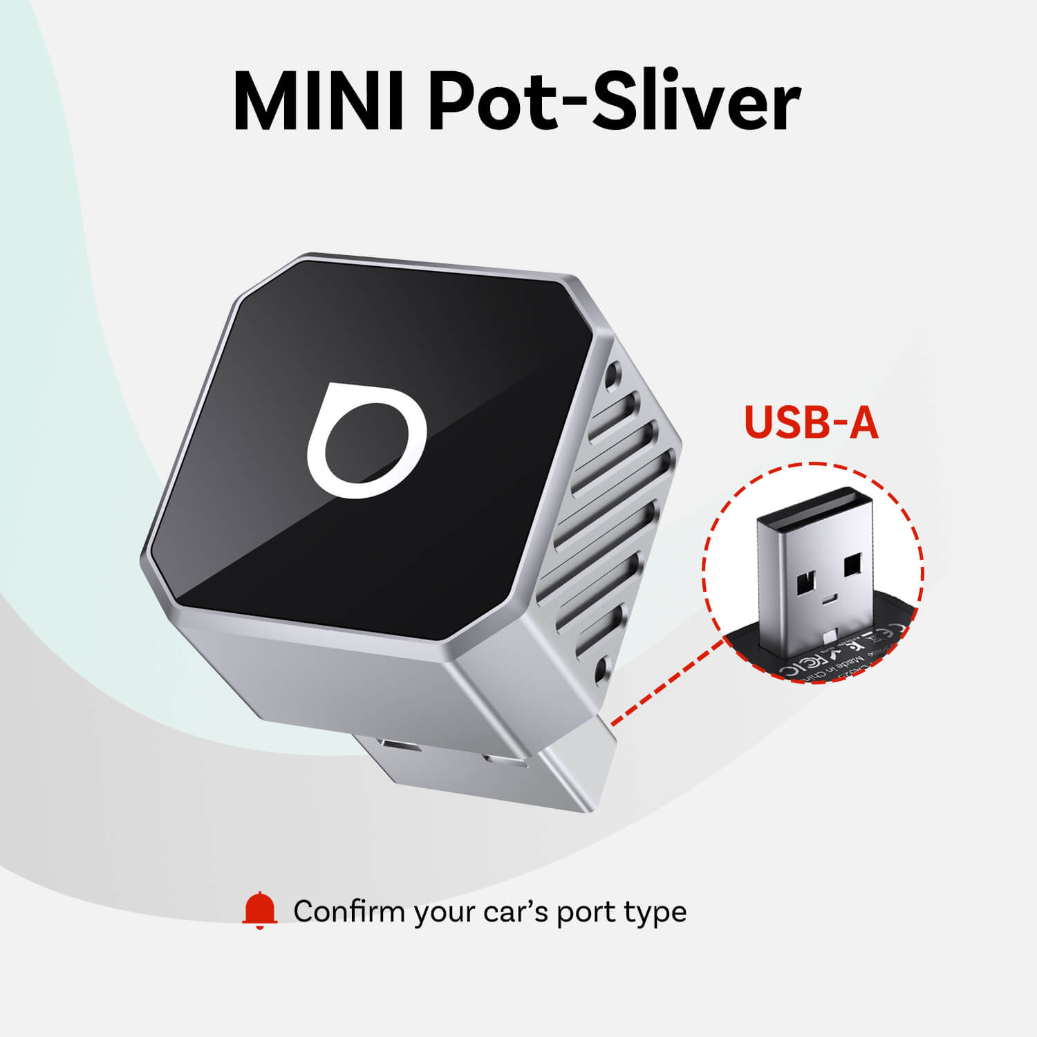 OTTOCAST® Mini Slim Adaptador inalámbrica CarPlay y Android Auto