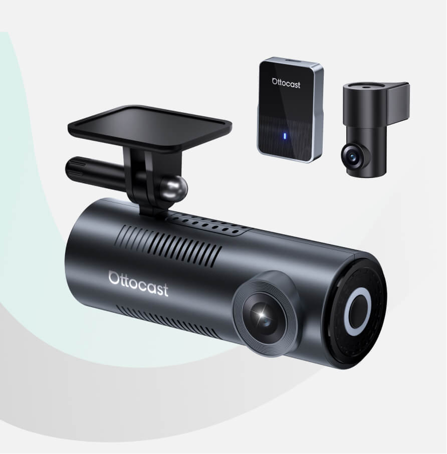 OttoSafe Cam 2 en 1 | Dash Cam para Coche y CarPlay Inalámbrico