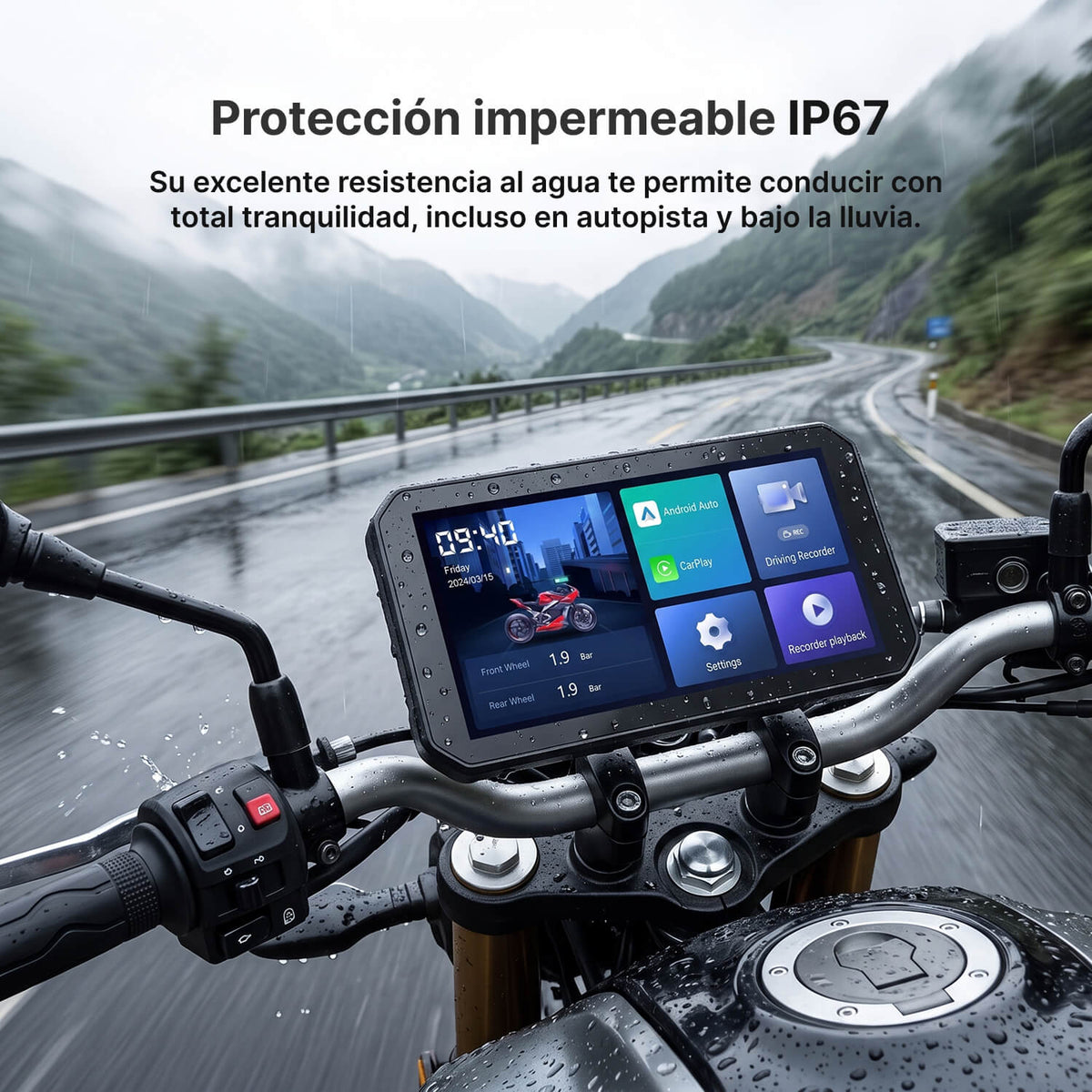 Pantalla tactil para motocicleta C6