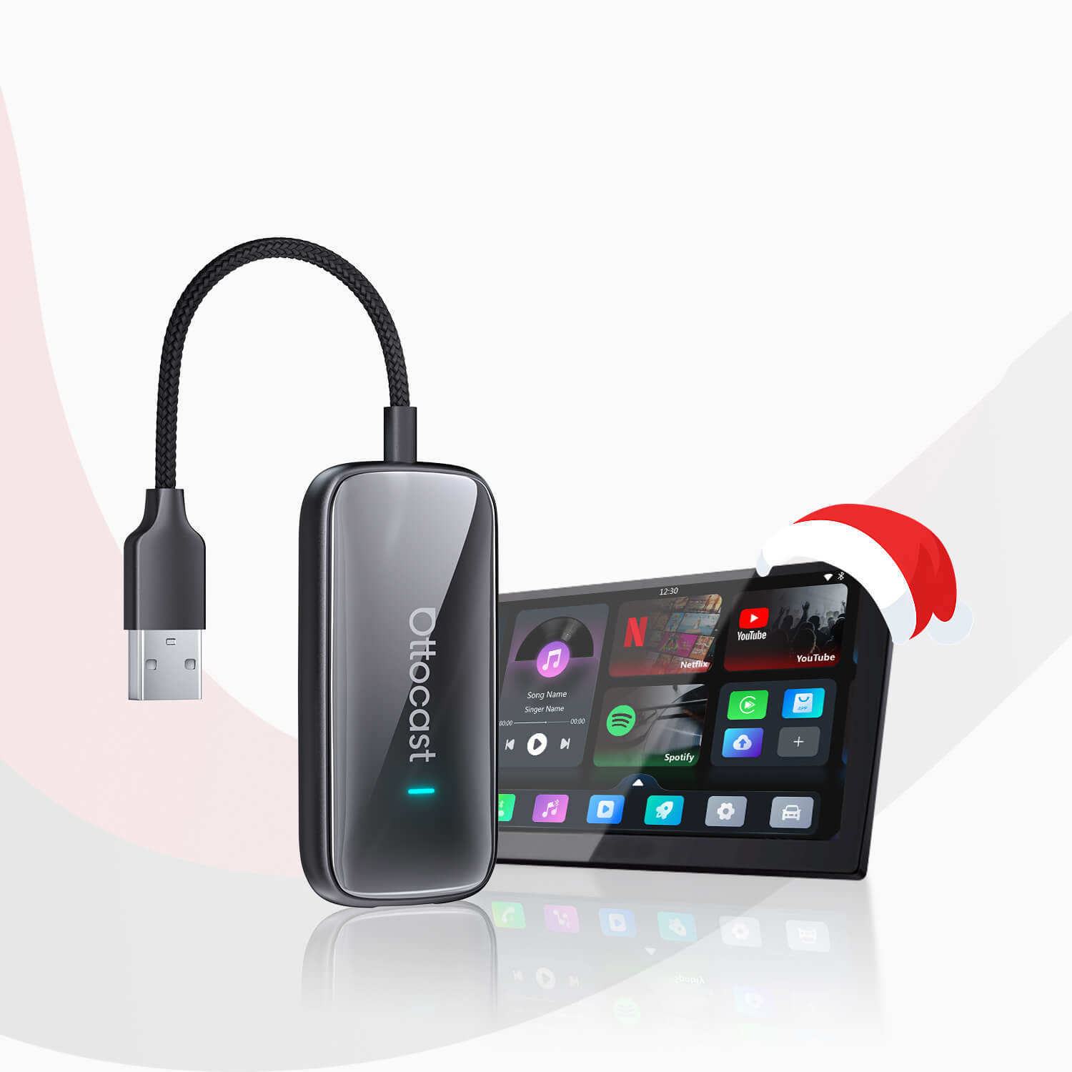 Play2Video Ultra · Adaptador inalámbrico CarPlay/Android Auto con Netflix, YouTube, Prime Video y más