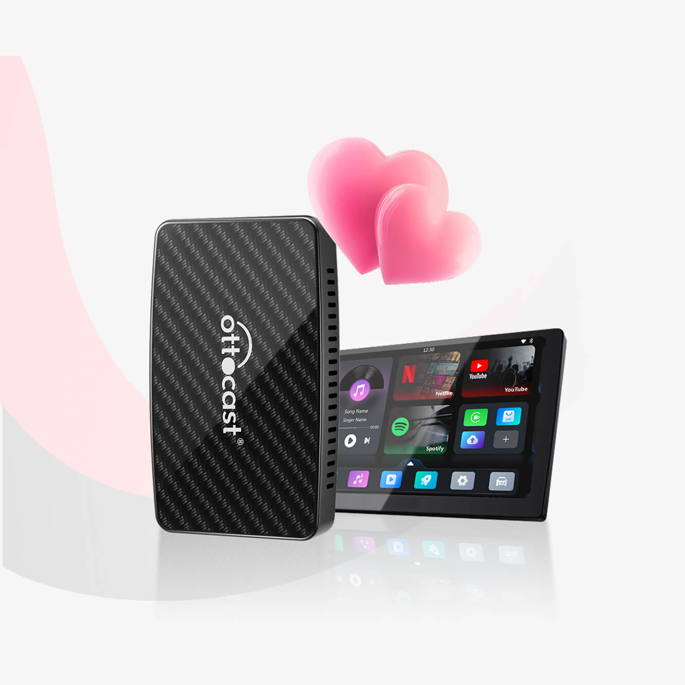 Play2Video Pro adaptador CarPlay/ Android Auto inalámbrico con YouTube y Netflix