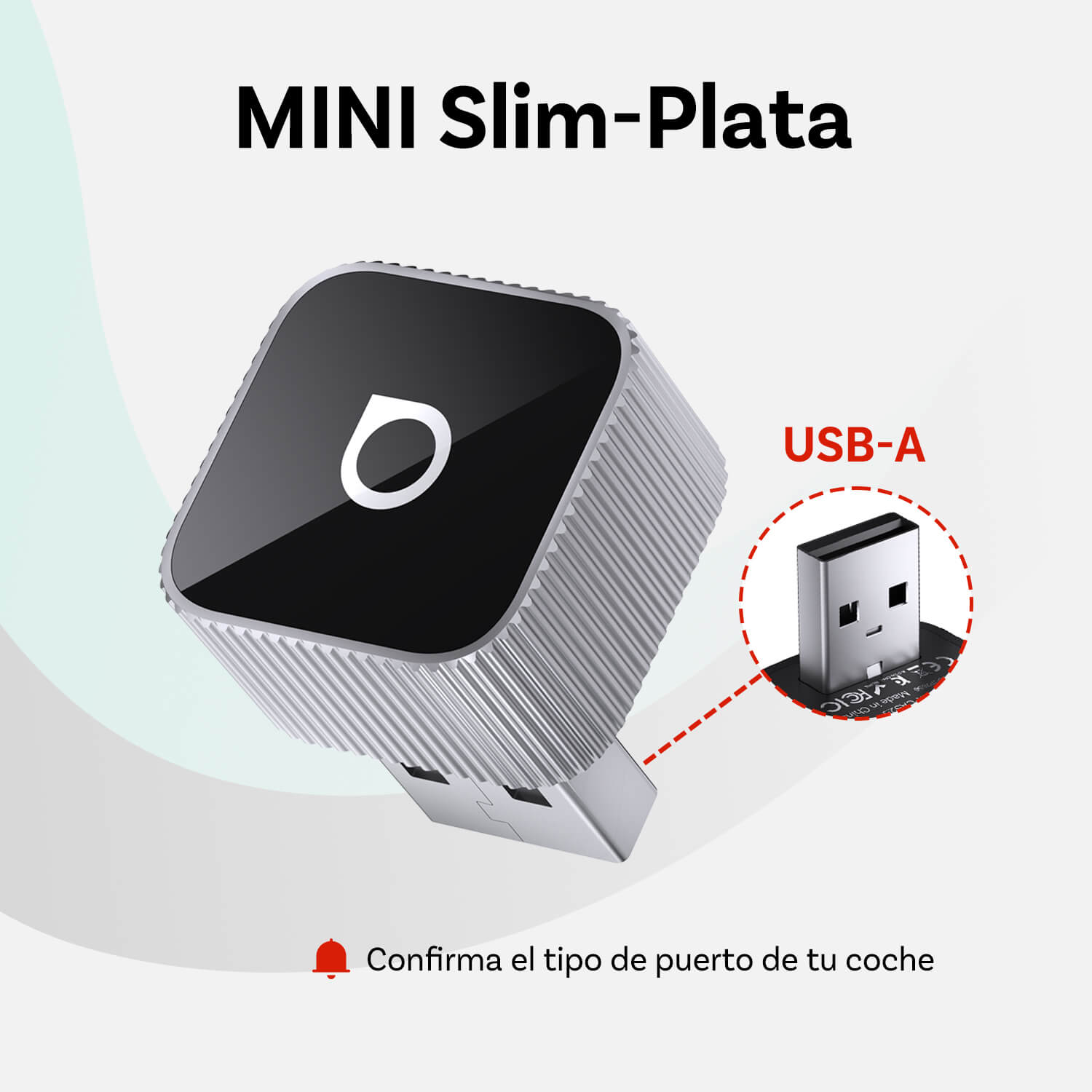 OTTOCAST® Mini Slim Adaptador inalámbrica CarPlay y Android Auto