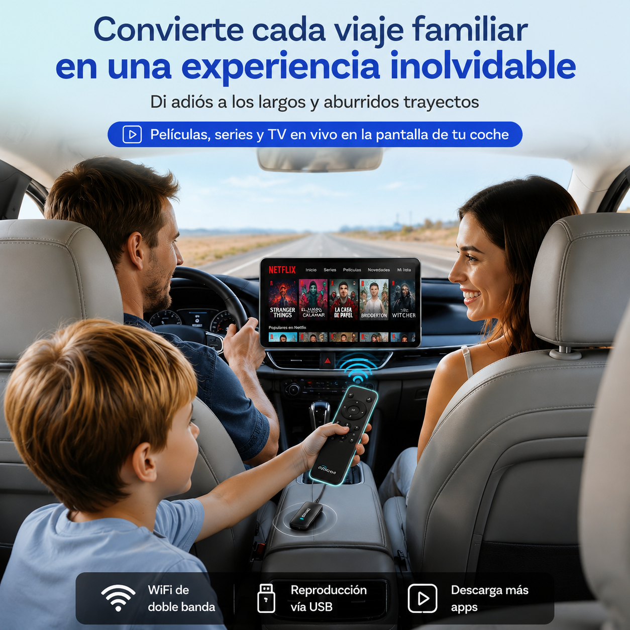 Play2Video Ultra 2026 – Netflix, YouTube y CarPlay/Android Auto inalámbrico