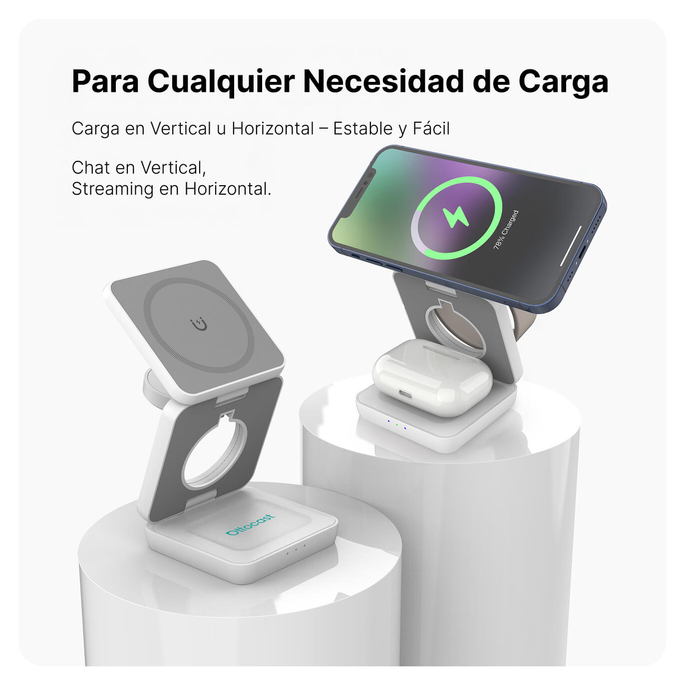 Estación de carga inalámbrica magnética