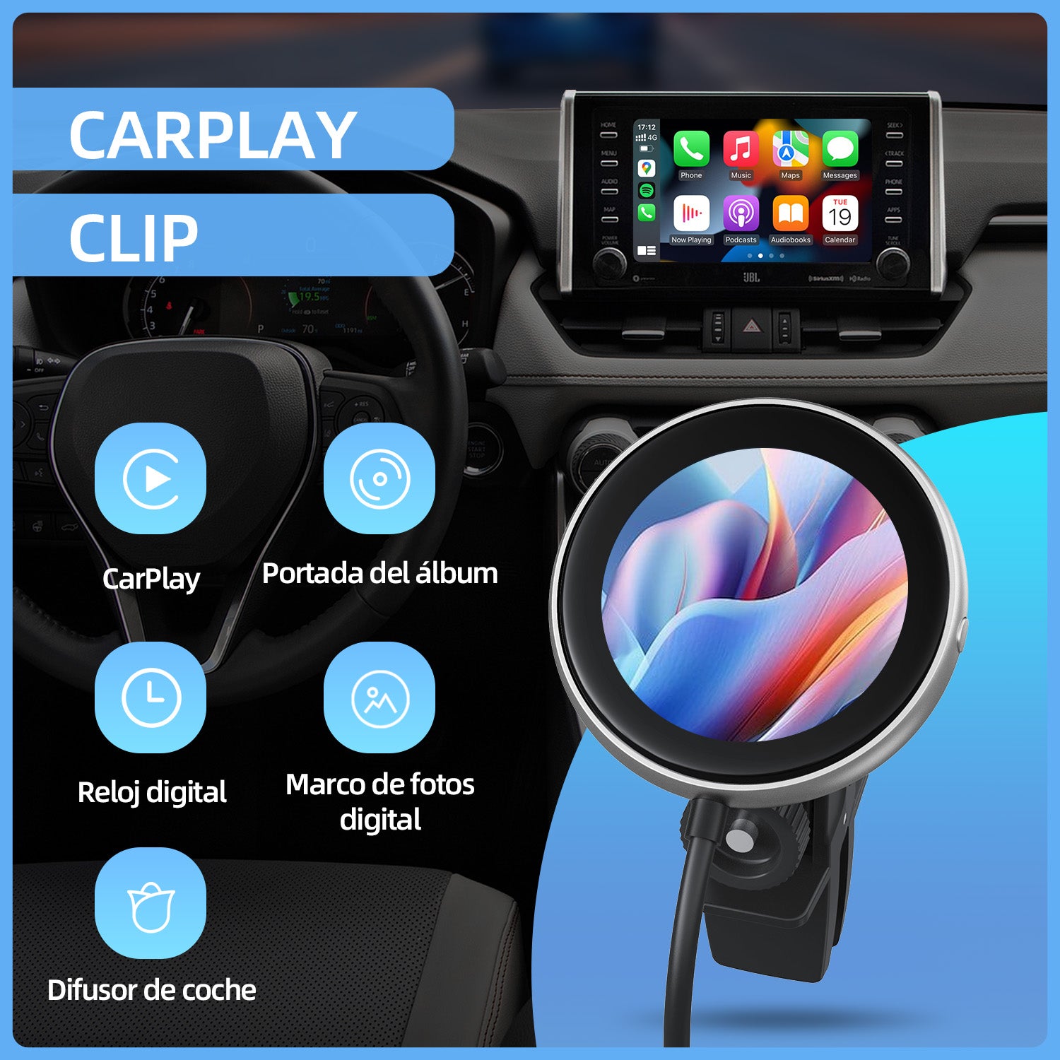 CarPlayClip adaptador apple carplay inalambrico