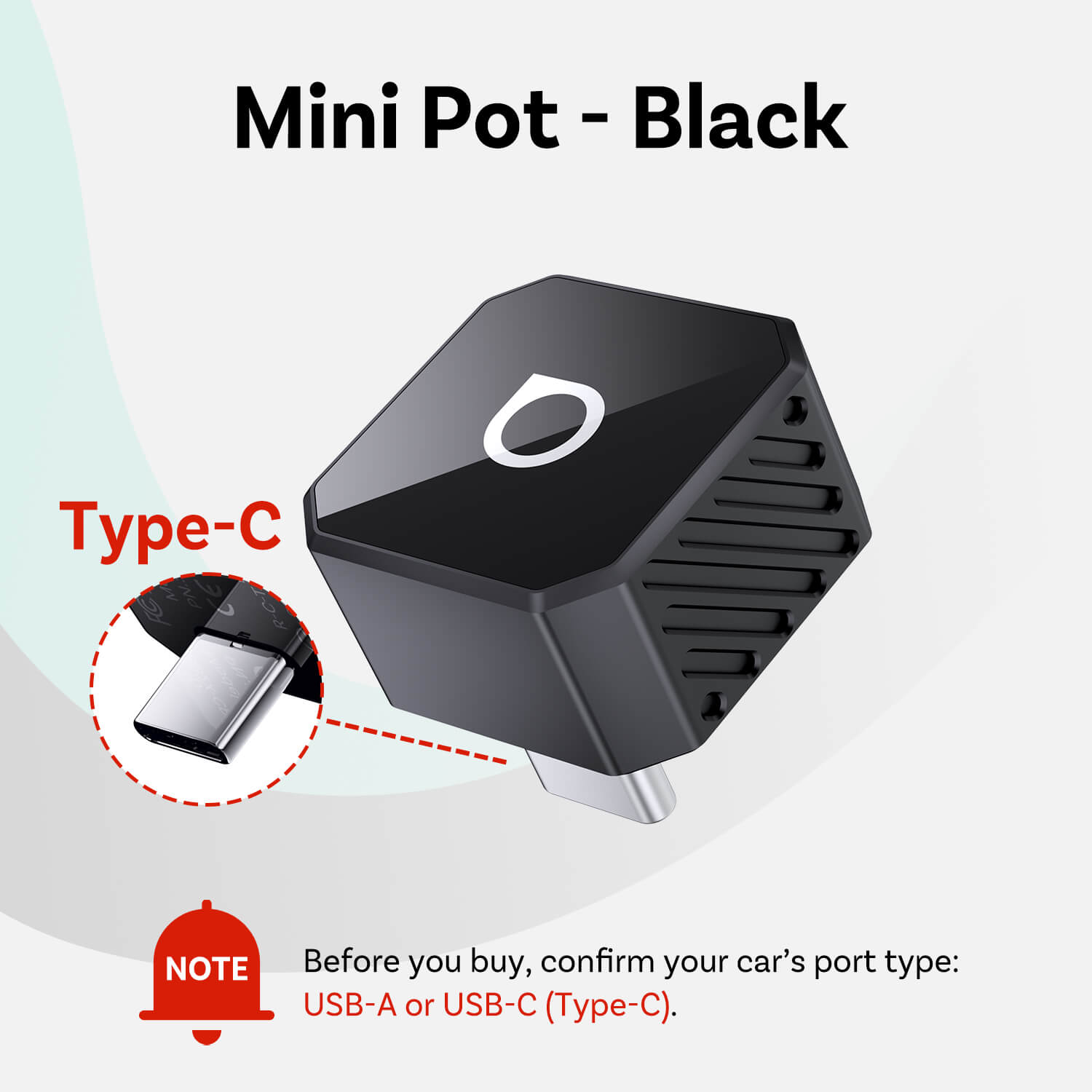 OTTOCAST® Mini Slim Adaptador inalámbrica CarPlay y Android Auto