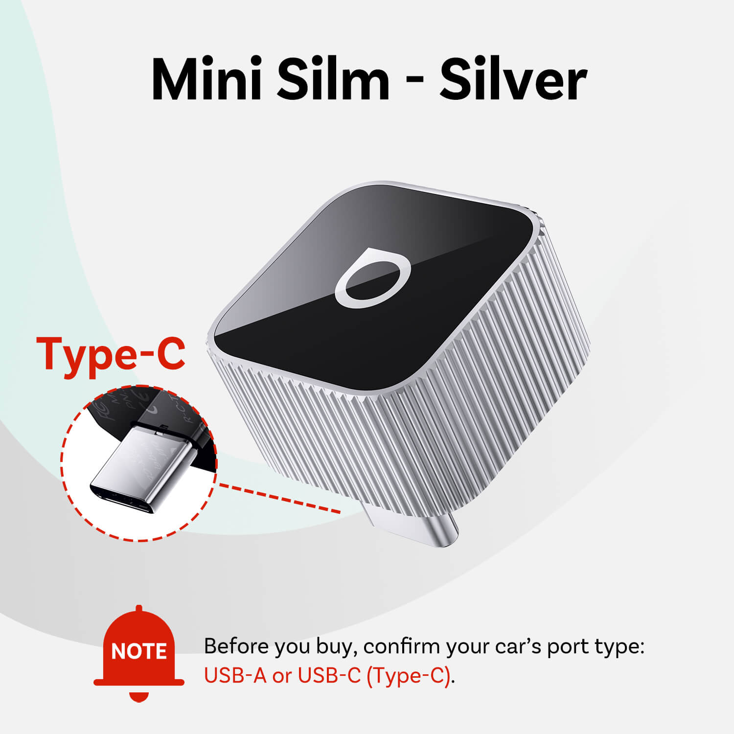 OTTOCAST® Mini Slim Adaptador inalámbrica CarPlay y Android Auto
