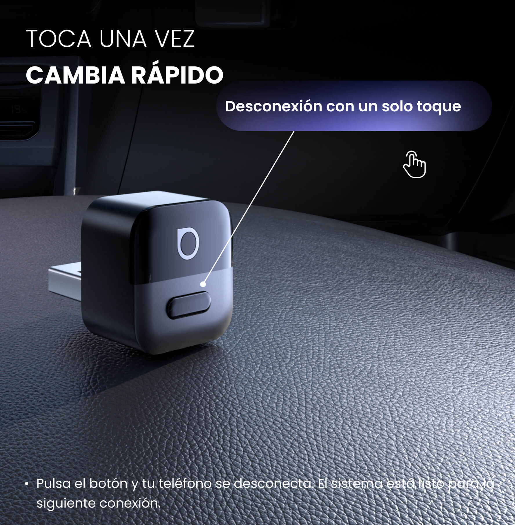 Adaptador Ottocast Mini Pico para CarPlay/Android Auto Inalámbricos
