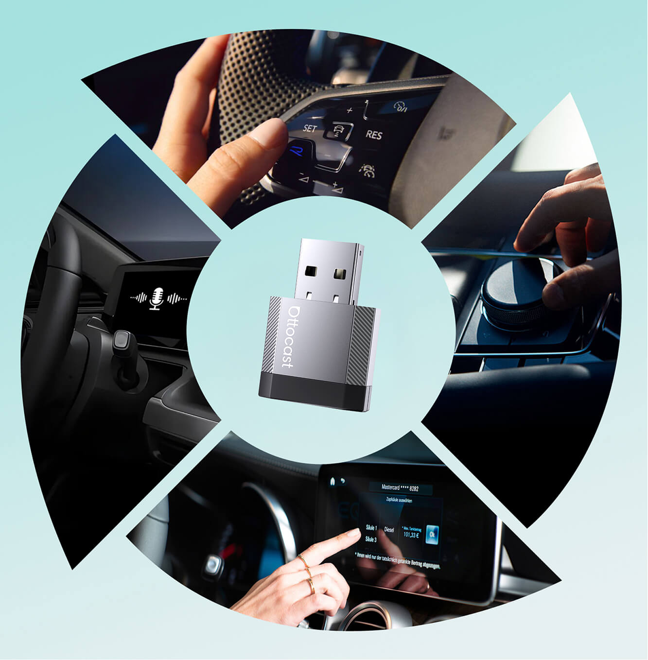 Ottocast Mini NOVA Wireless CarPlay/Android Auto Adapter