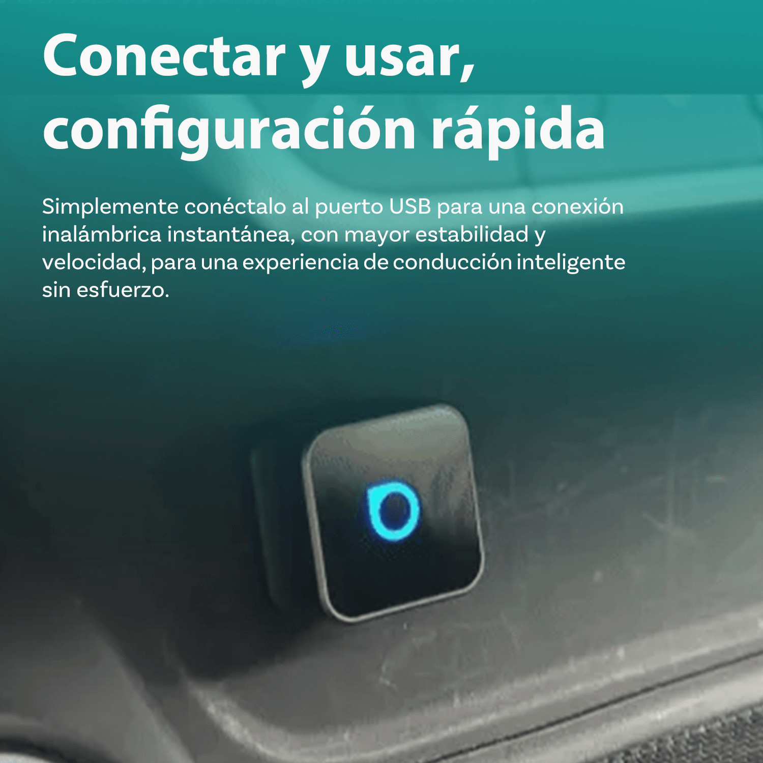 OTTOCAST® Mini Cube 3.0 Adaptador inalámbrica CarPlay y Android Auto