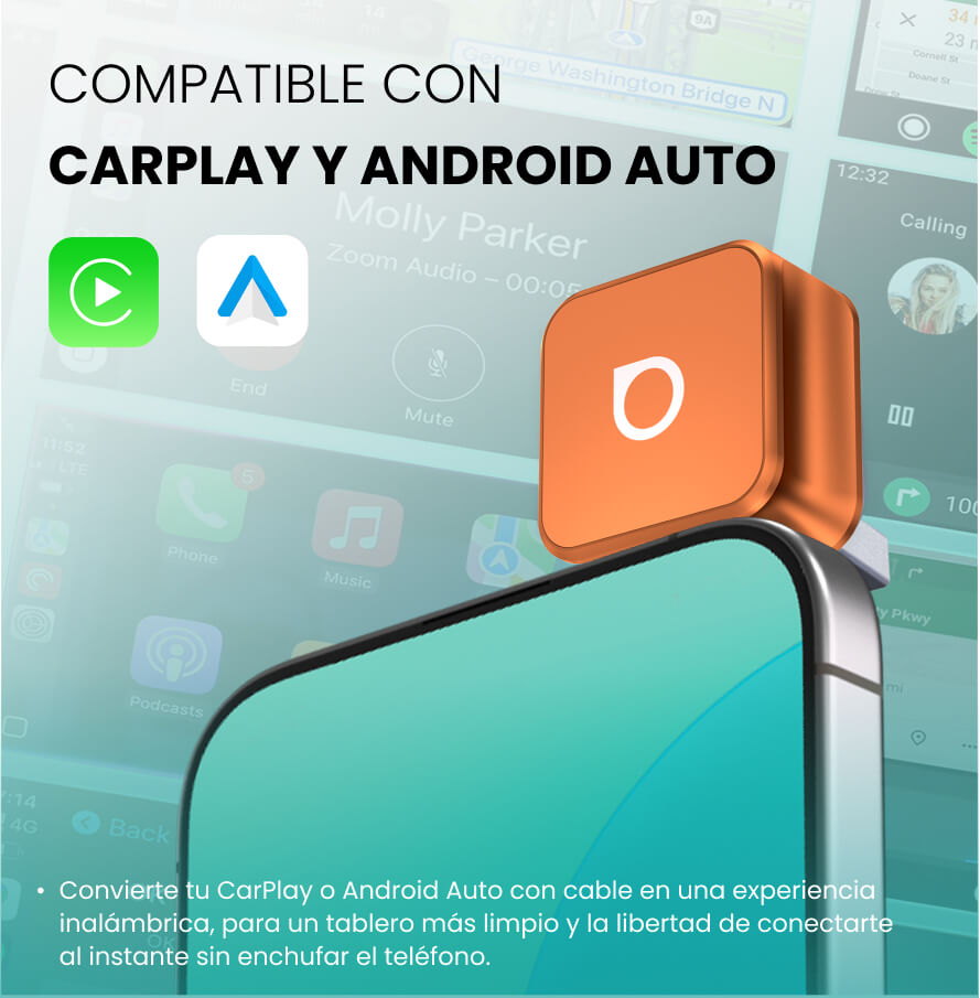 Ottocast mini cube 3.0 Adapter - Cosmic Orange