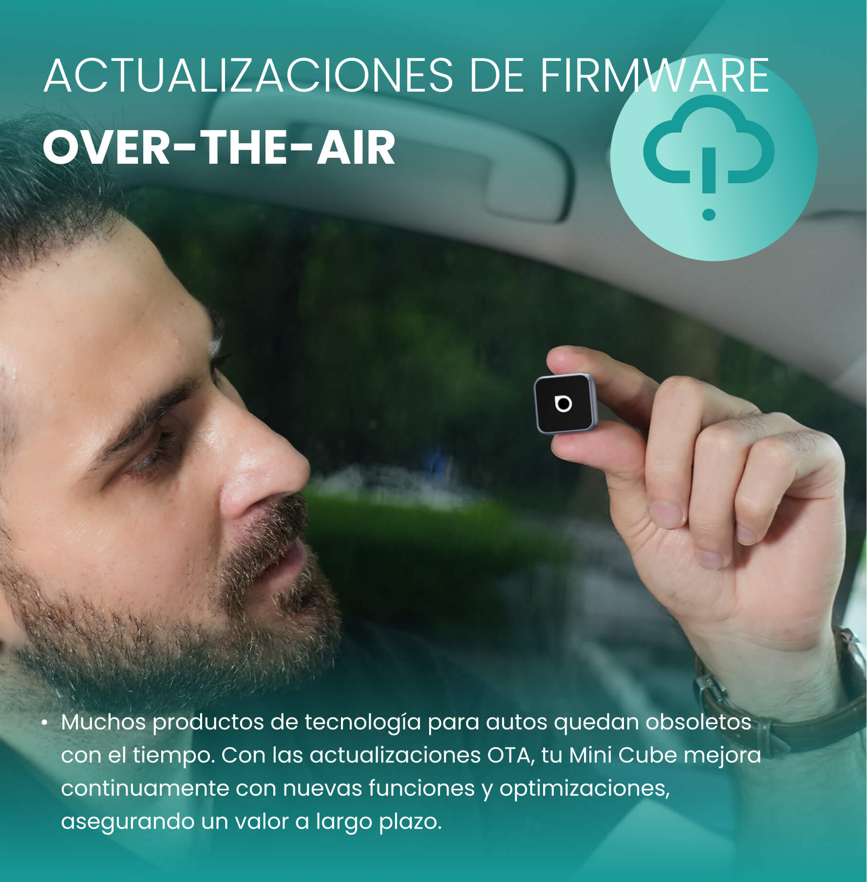 OTTOCAST® Mini Cube 3.0 Adaptador inalámbrica CarPlay y Android Auto
