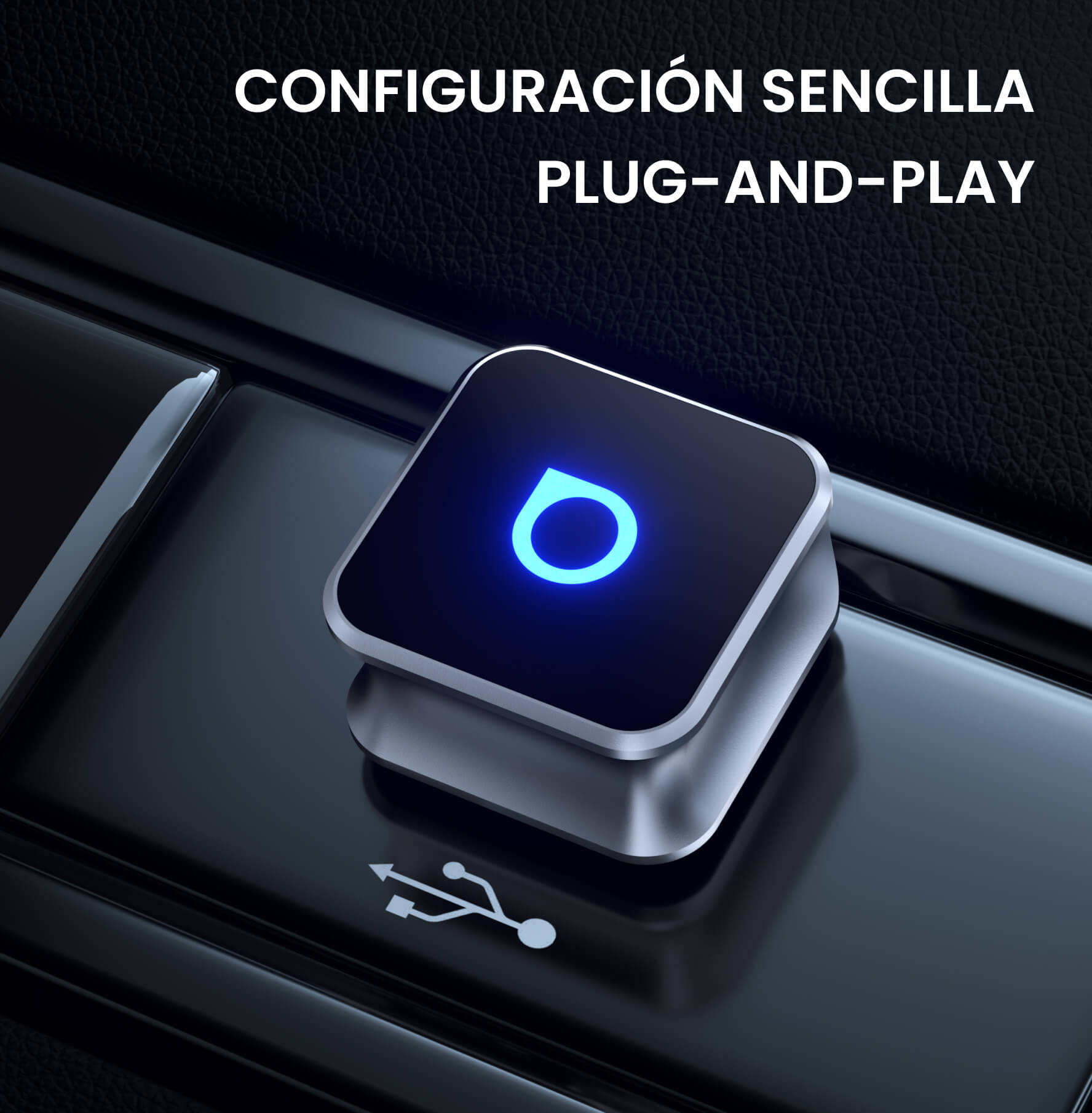 OTTOCAST® Mini Cube 3.0 Adaptador inalámbrica CarPlay y Android Auto