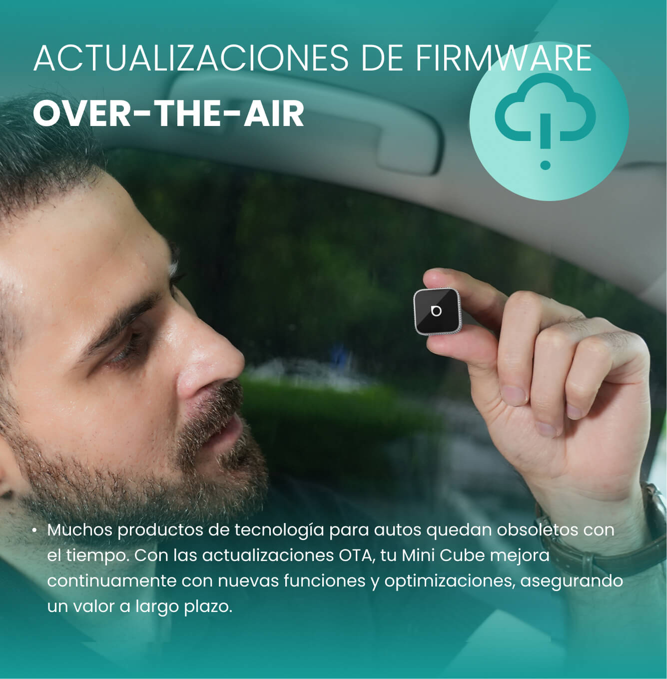 OTTOCAST® Mini Slim Adaptador inalámbrica CarPlay y Android Auto