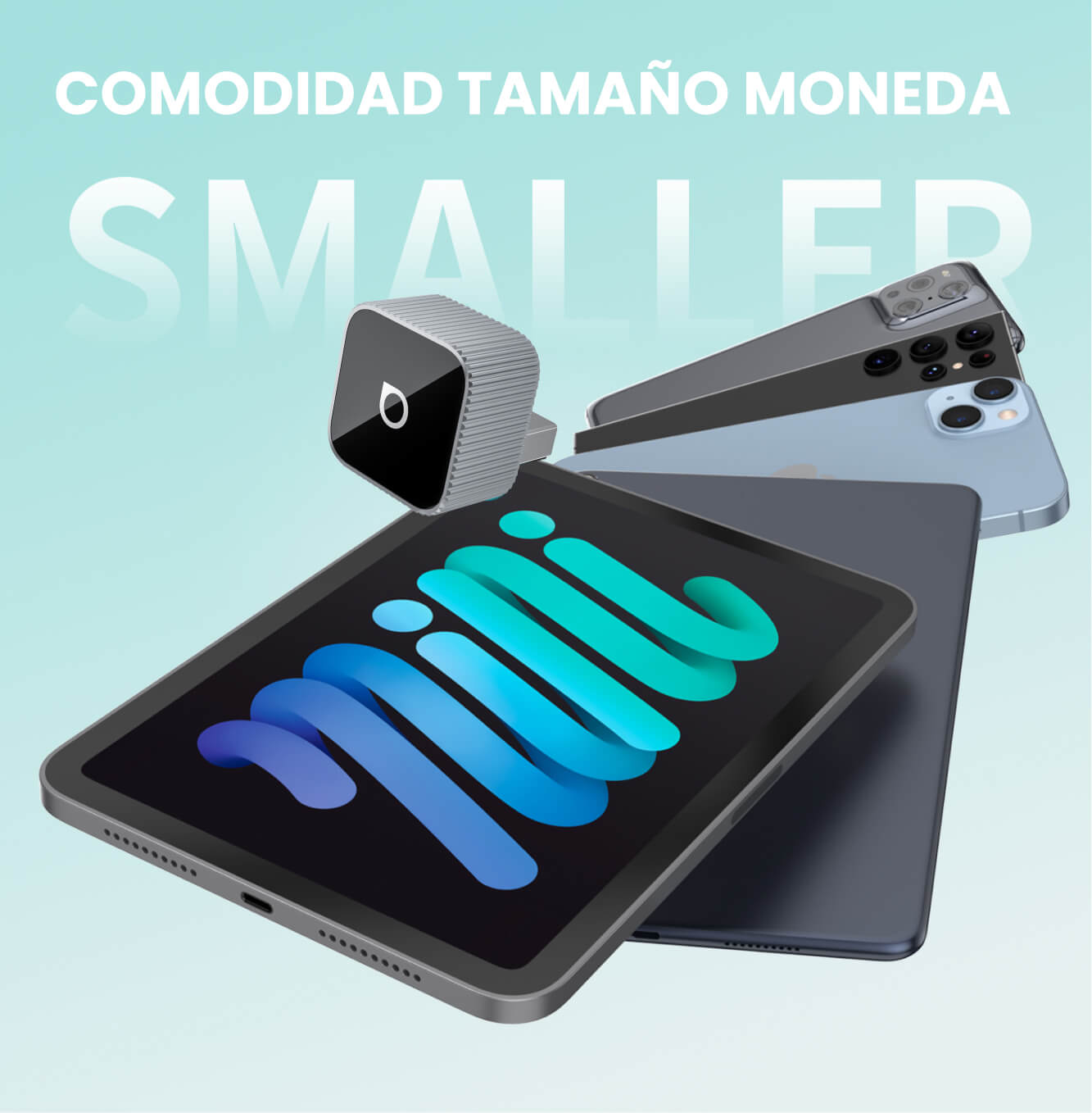 OTTOCAST® Mini Slim Adaptador inalámbrica CarPlay y Android Auto