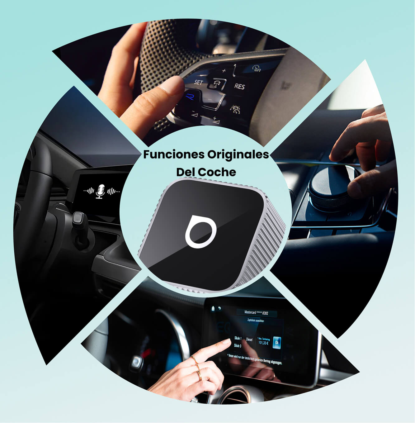 OTTOCAST® Mini Slim Adaptador inalámbrica CarPlay y Android Auto