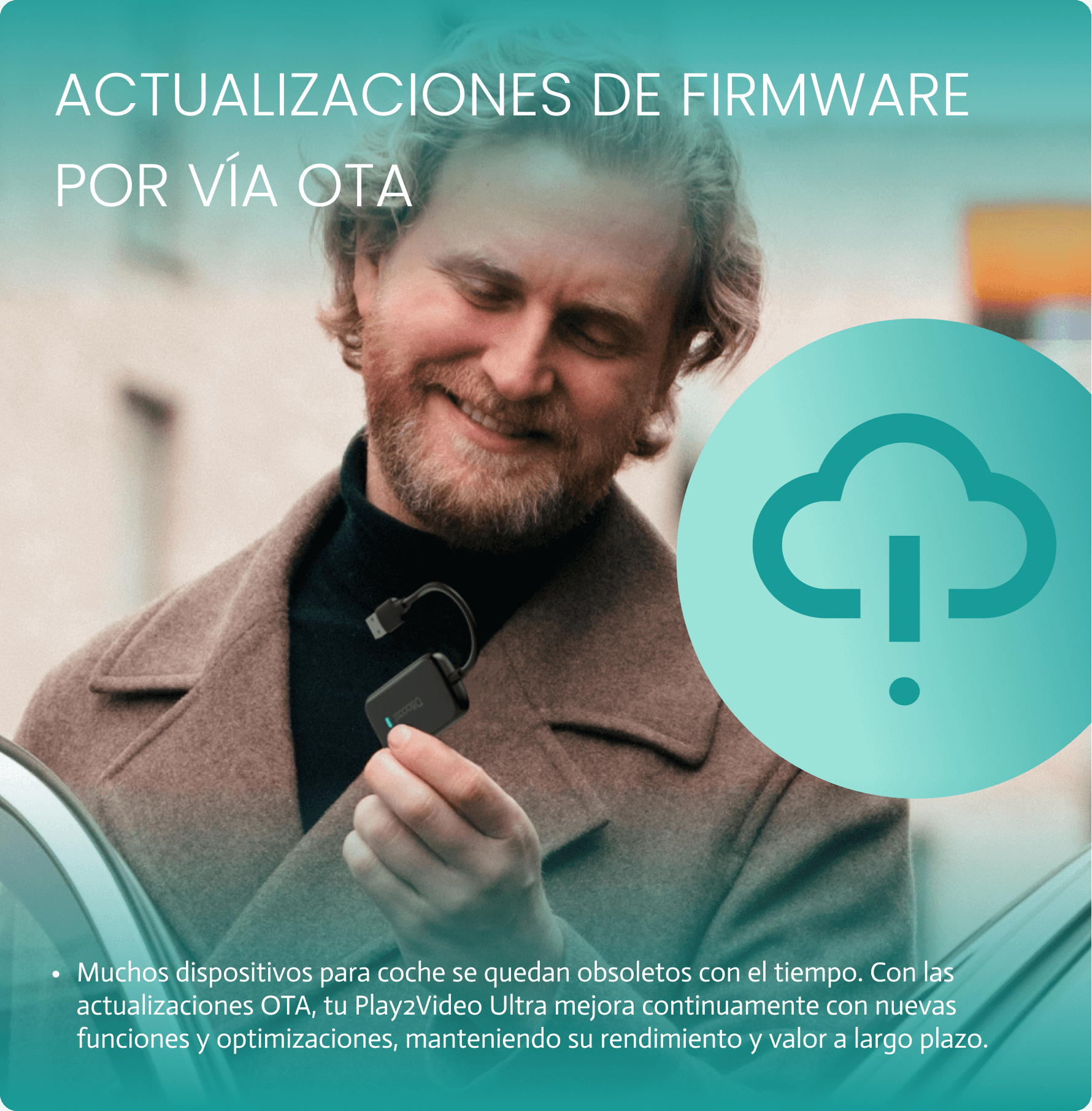 Play2Video Ultra · Adaptador inalámbrico CarPlay/Android Auto con Netflix, YouTube, Prime Video y más