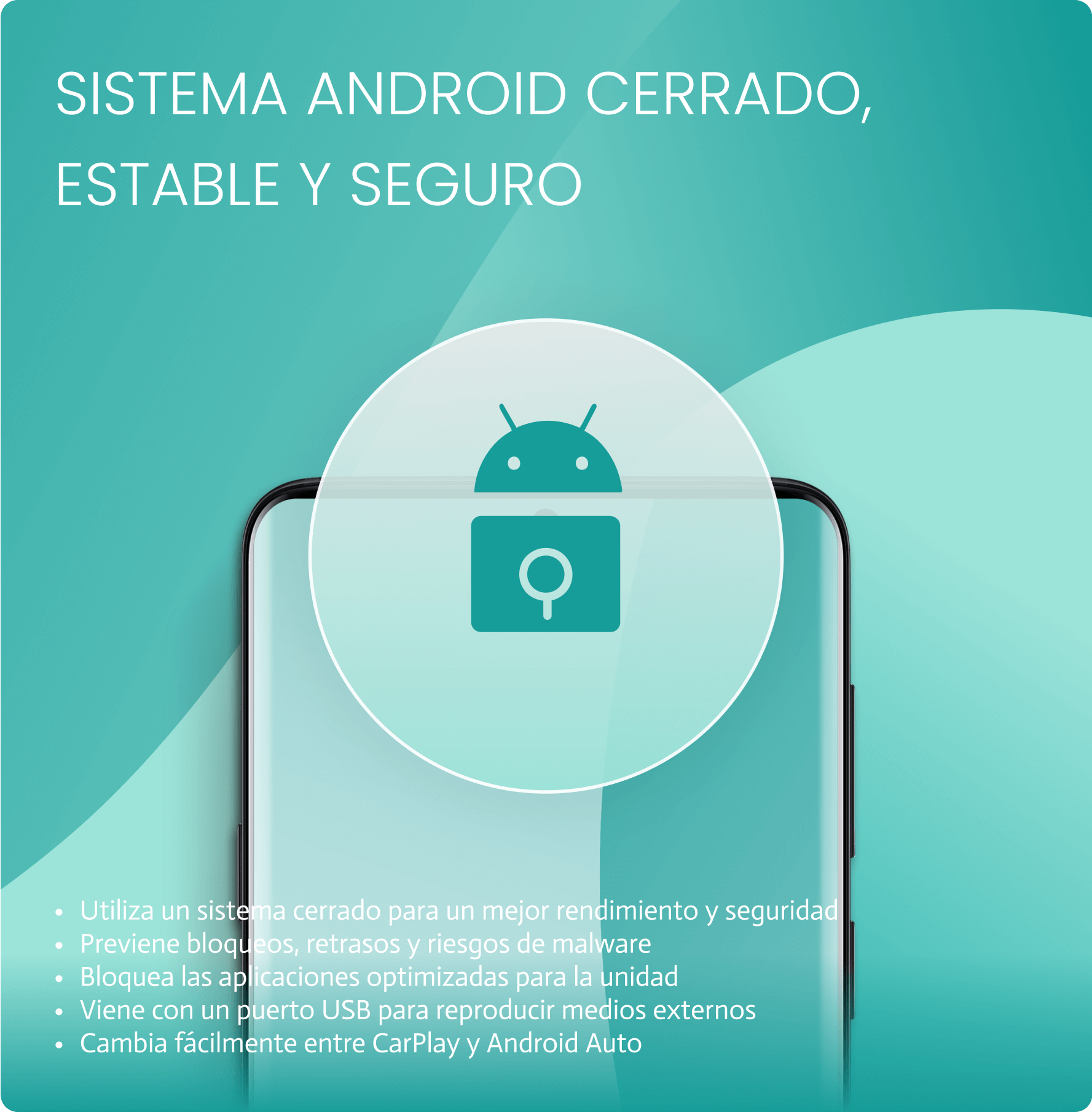 OTTOCAST® Play2Video Ultra Adaptador inalámbrica CarPlay/Android Auto