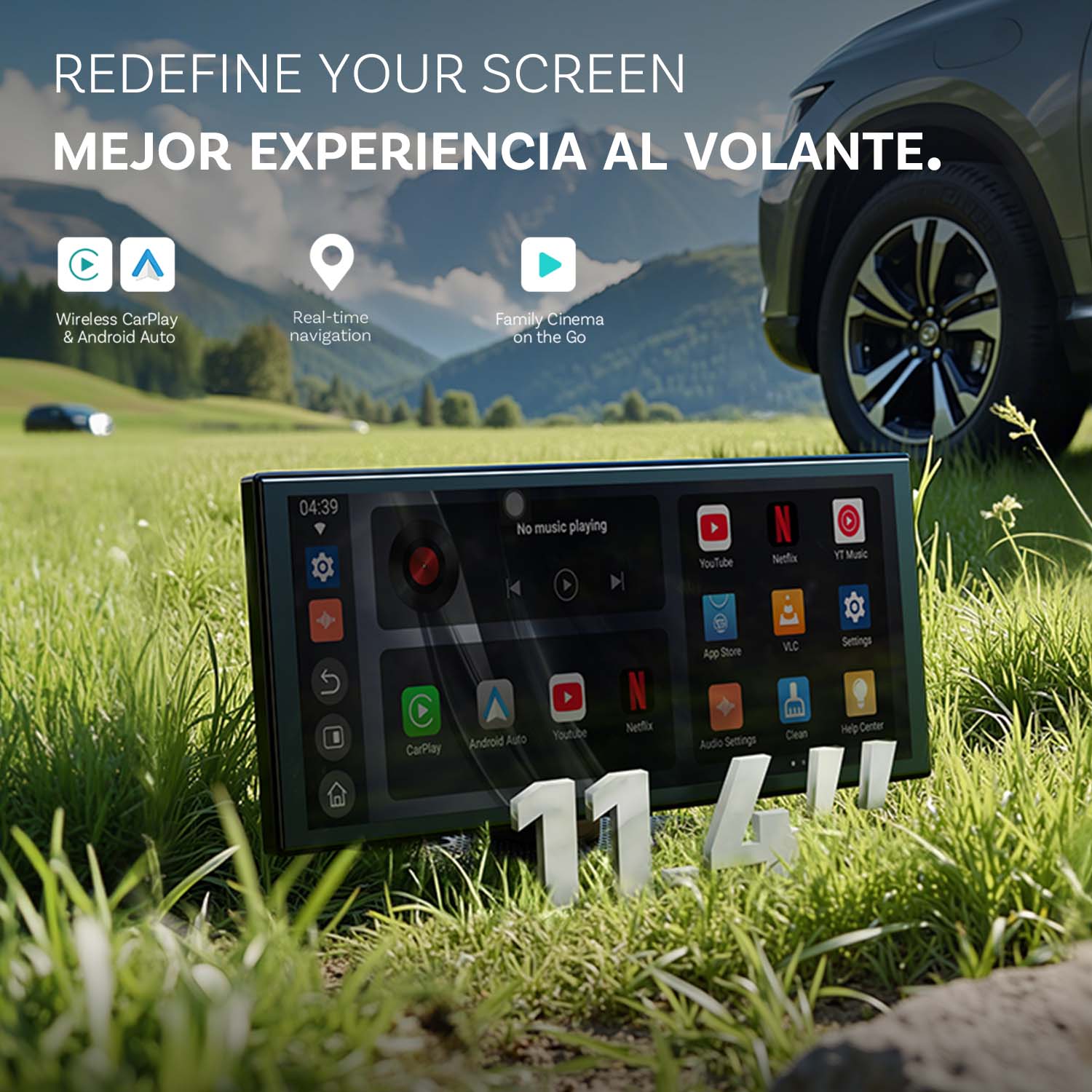 Pantalla portátil para coche ScreenFlow