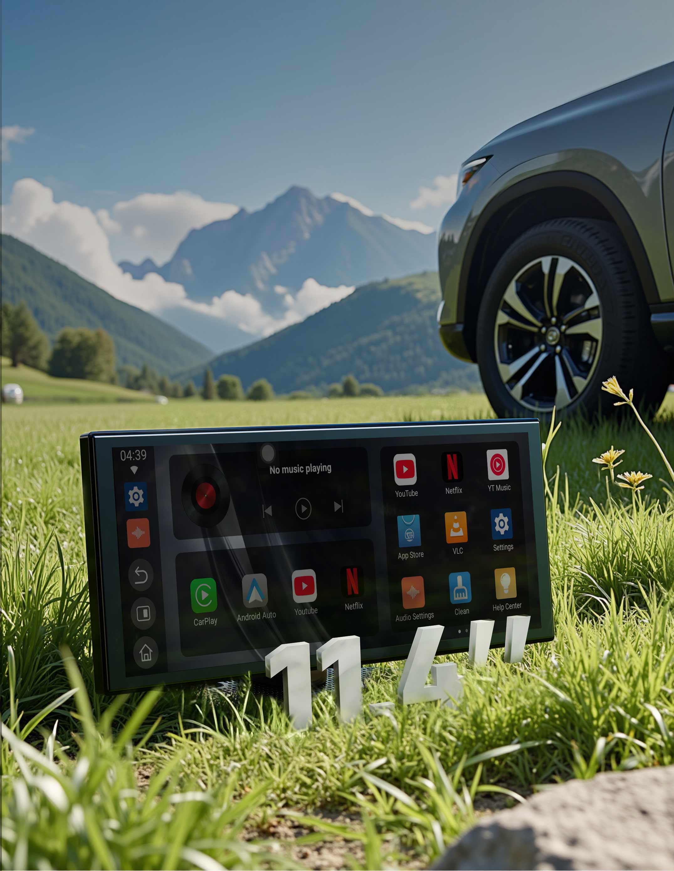Ottocast® Screen Flow Apple CarPlay y Android Auto pantalla inalámbric