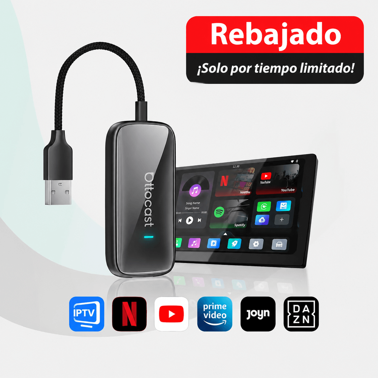 Play2Video Ultra 2026 – Netflix, YouTube y CarPlay/Android Auto inalámbrico