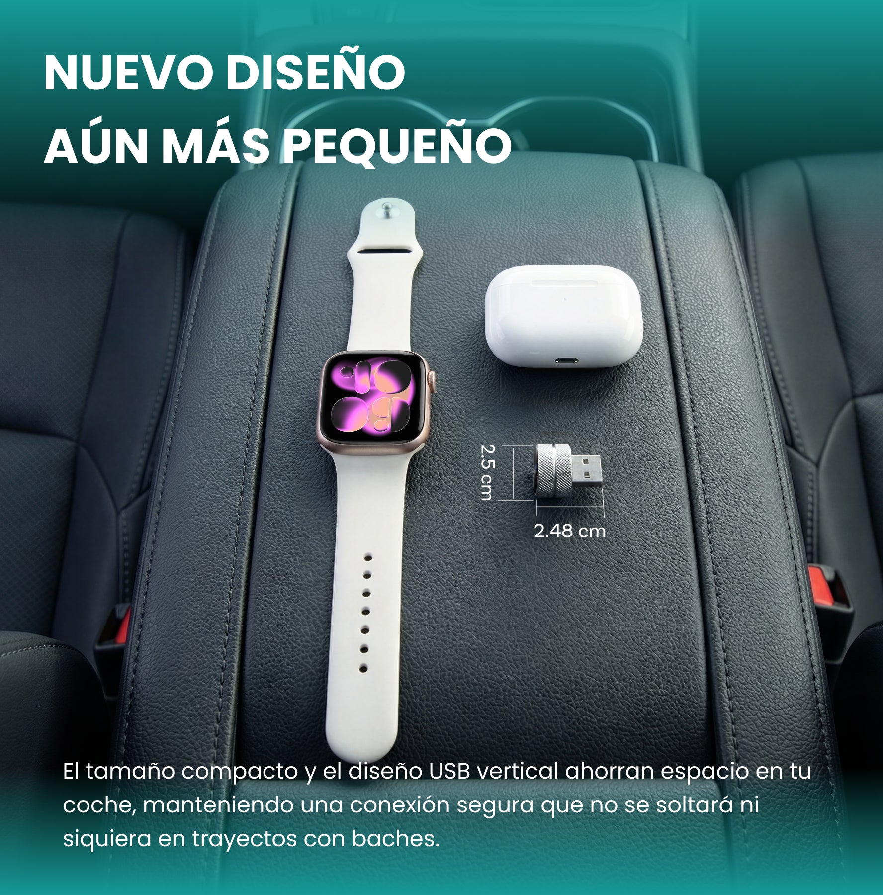 OTTOCAST Mini Tube – Adaptador inalámbrico para CarPlay y Android Auto