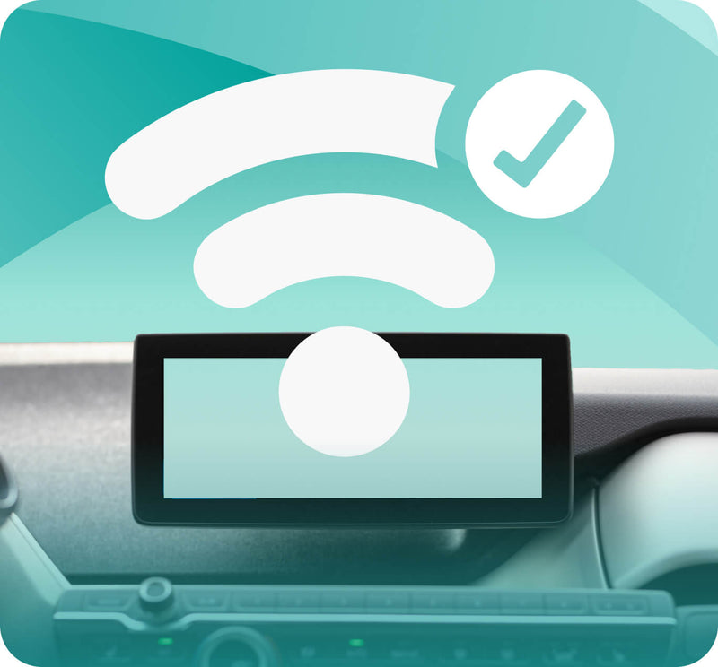 <h4>Conexión inalámbrica visible directamente en la pantalla del coche</h4>