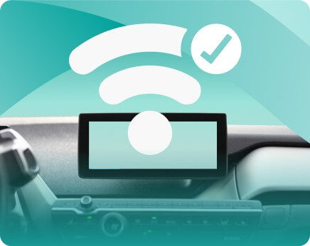 <h4>Conexión inalámbrica visible directamente en la pantalla del coche</h4>