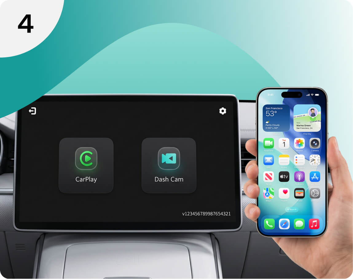 <h4>Conecta tu teléfono al adaptador</h4>