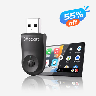 Ottocast® Mini adaptador inalámbrico CarPlay/Android Auto