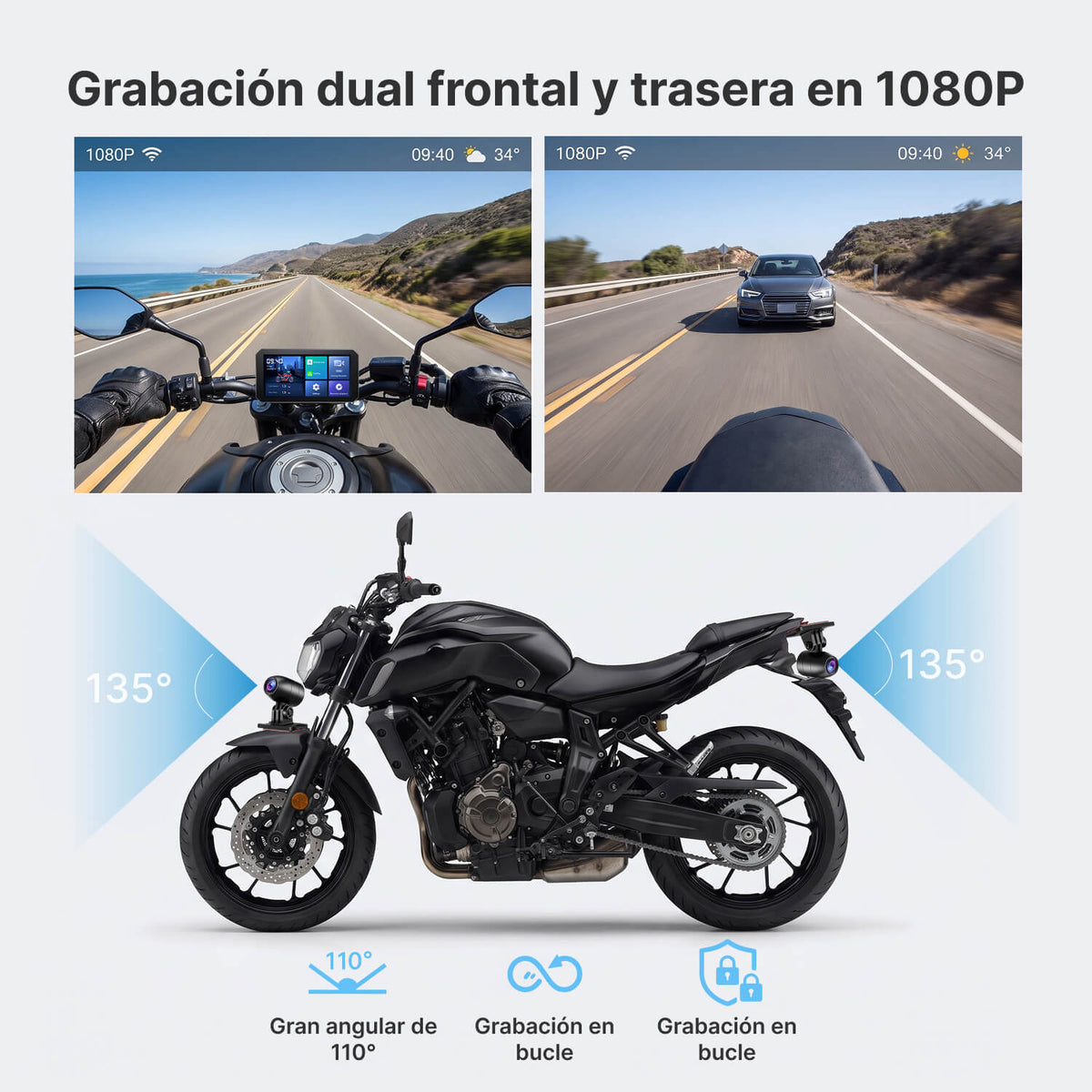 Pantalla tactil para motocicleta C6