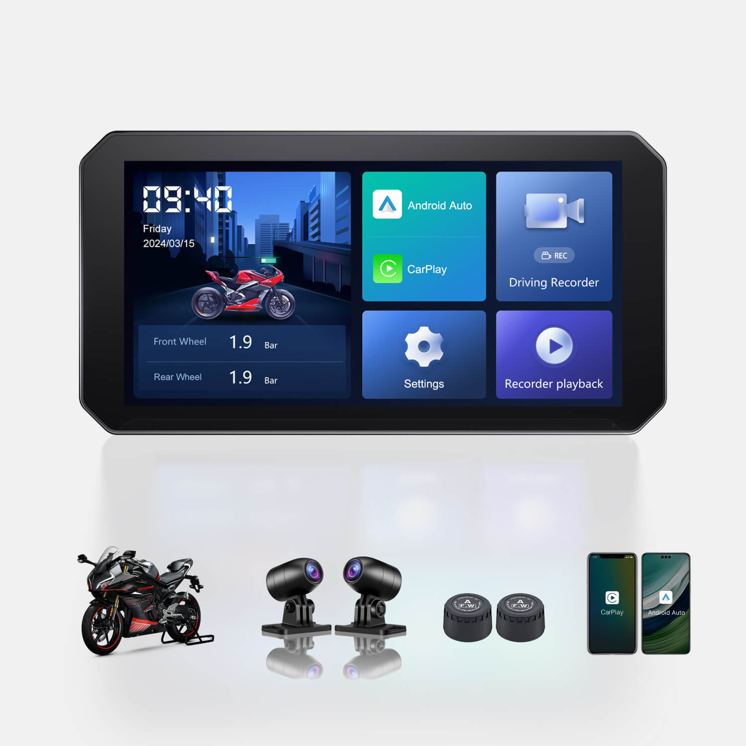 Pantalla tactil para motocicleta C6