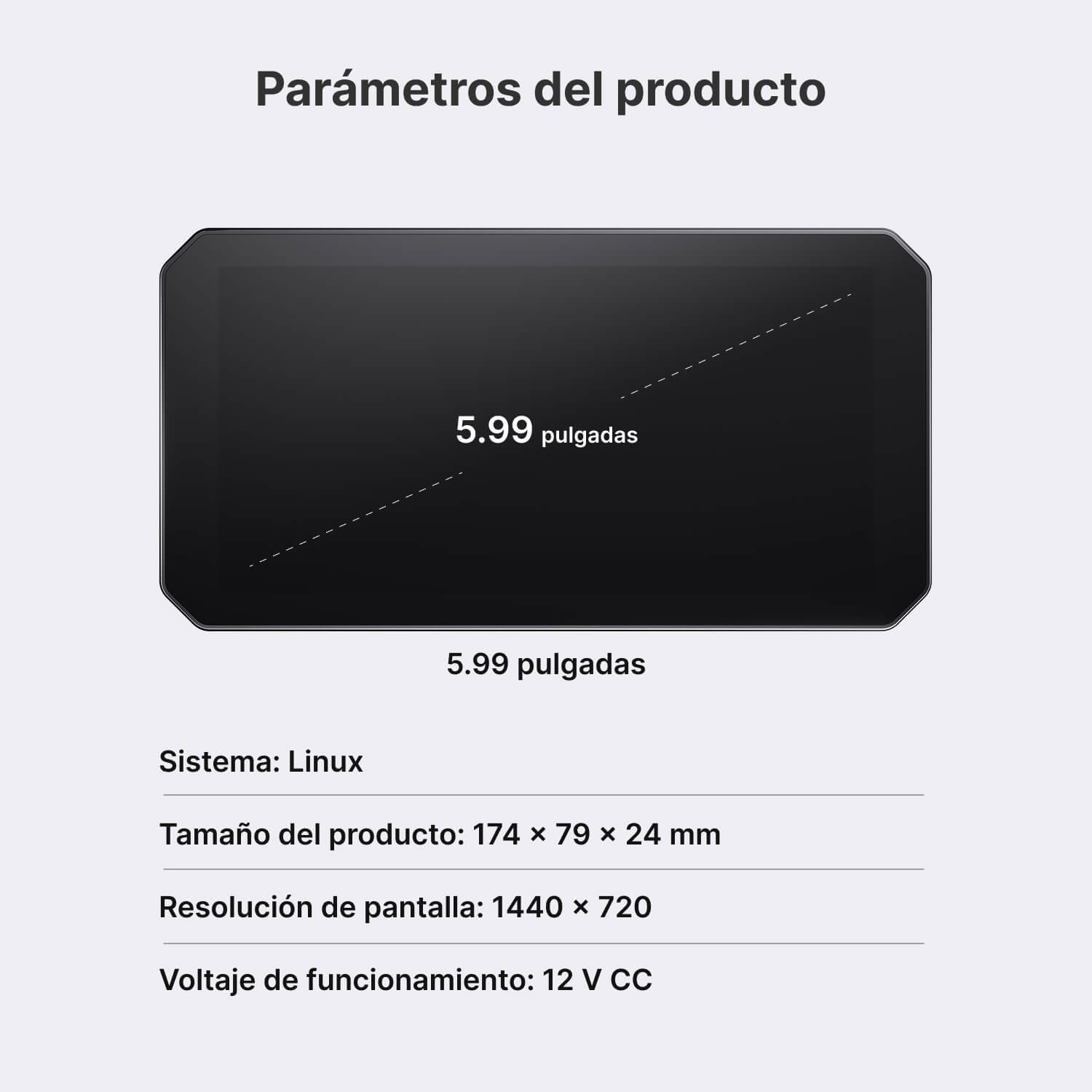 Pantalla tactil para motocicleta C6