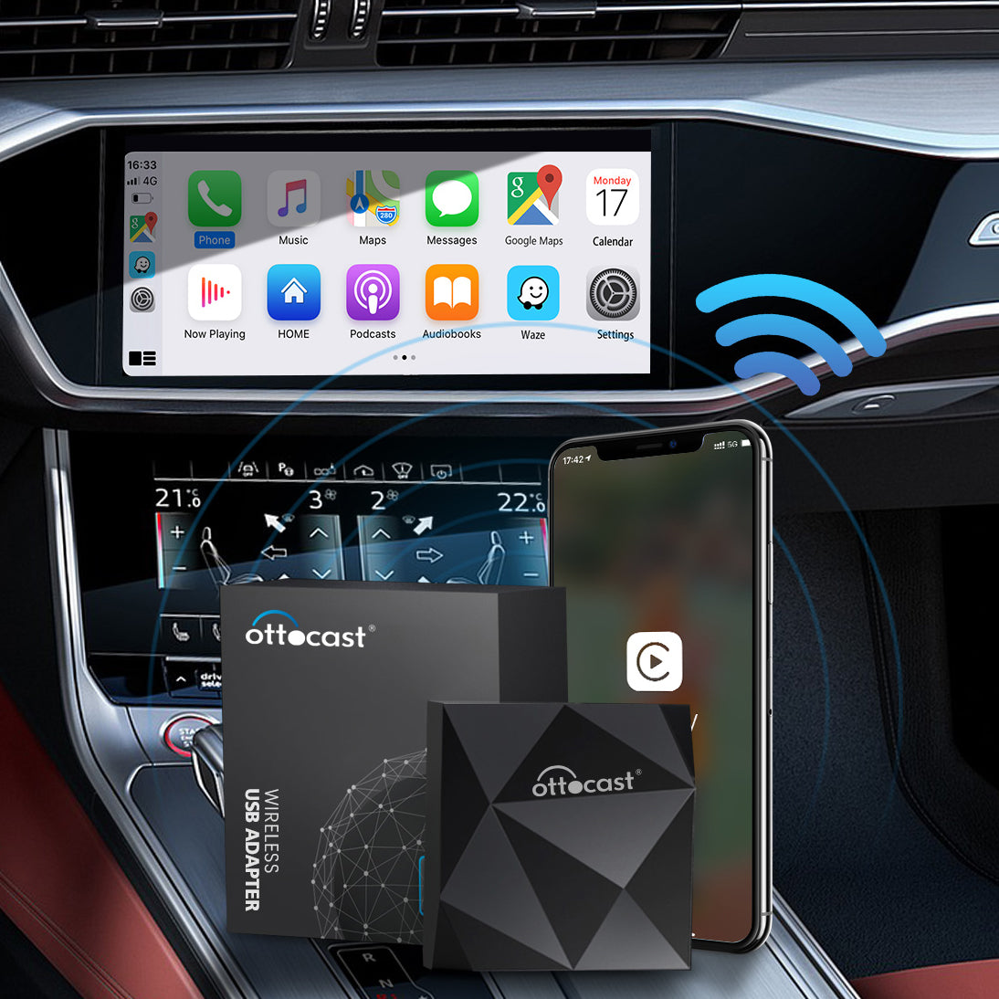 U2-AIR adaptador apple carplay inalambrico