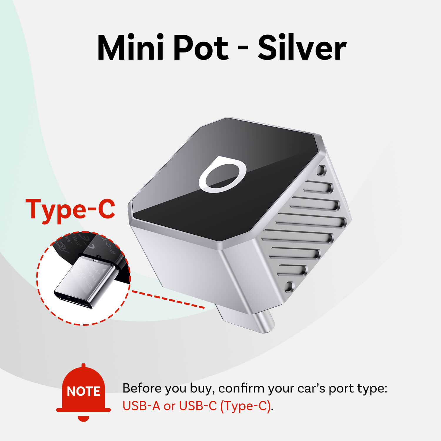 OTTOCAST® Mini Slim Adaptador inalámbrica CarPlay y Android Auto
