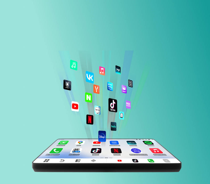 <h3>Todas tus apps favoritas en la pantalla del coche.</h3>