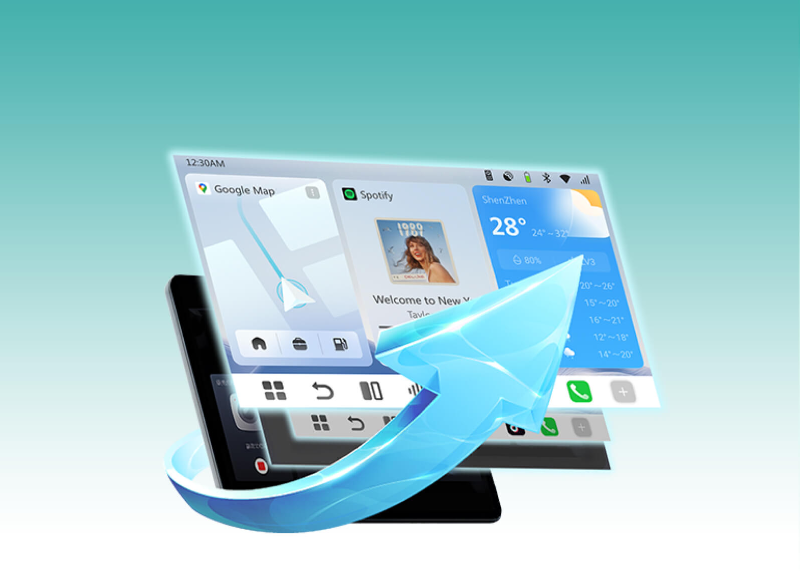 <h3>CarPlay y Android Auto inalámbricos.</h3>