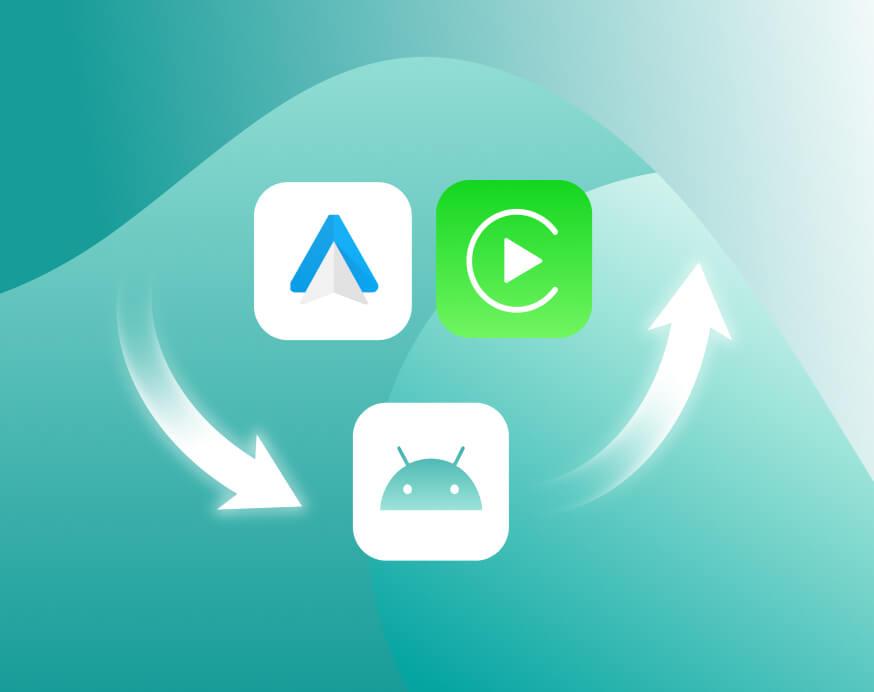 <h4>3. Cambia a CarPlay, Android Auto o al sistema Android con un solo toque.</h4>