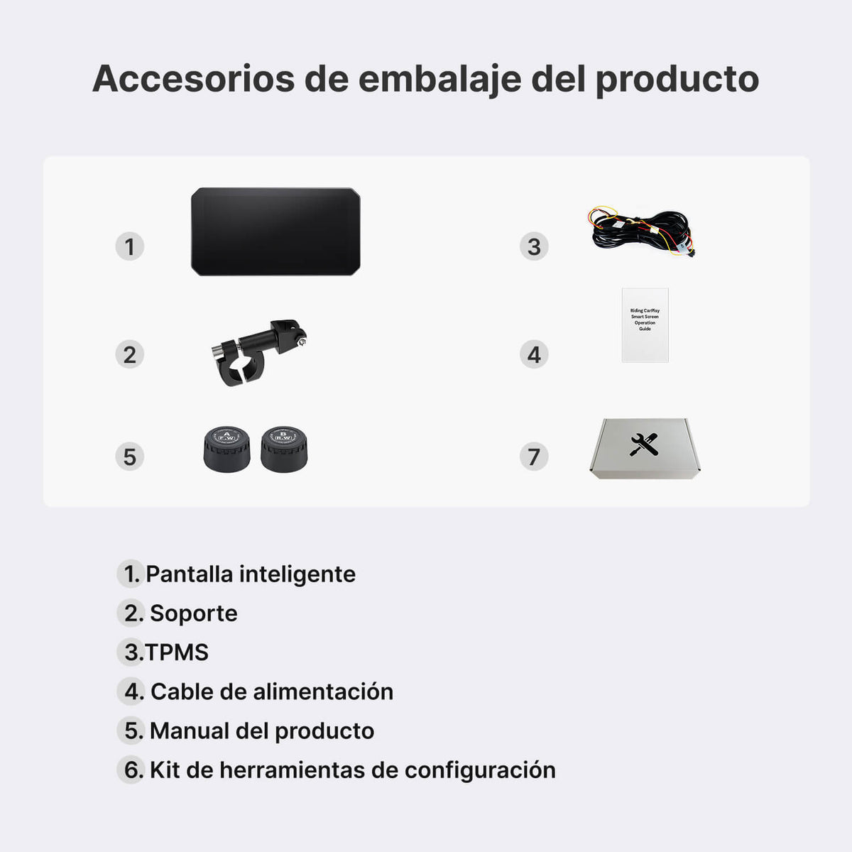 OTTOCAST Pantalla Inteligente para Moto de 5" con CarPlay Inalámbrico, Android Auto, IPS HD e IP67