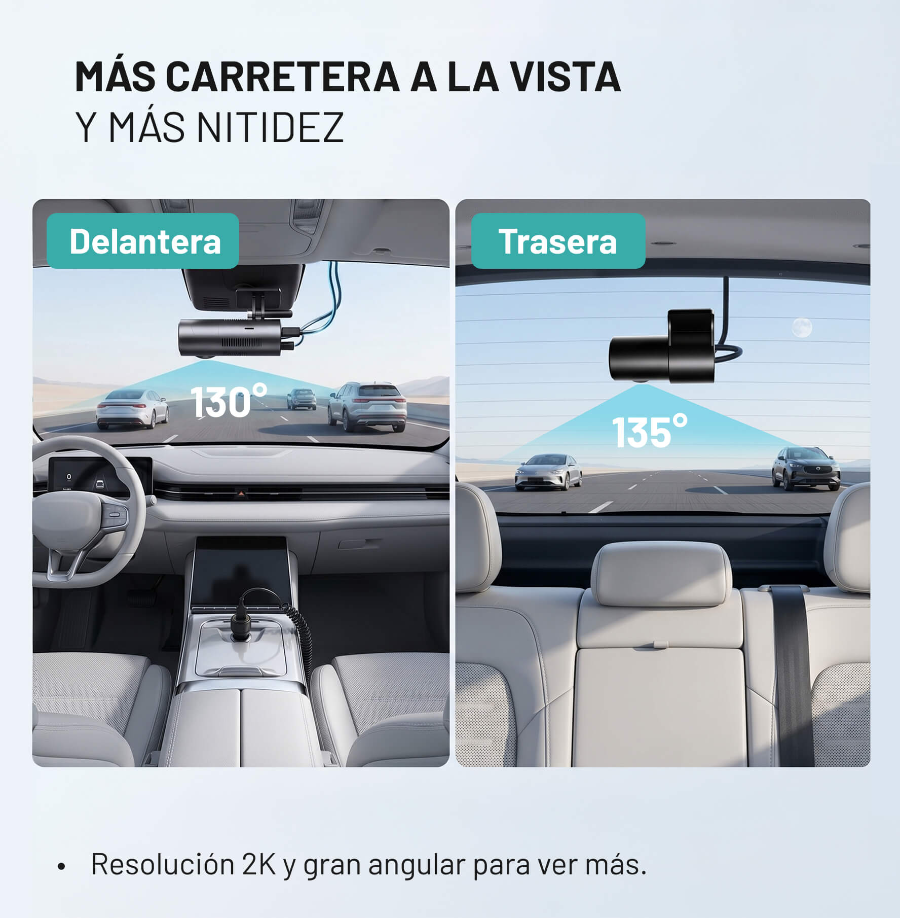 OttoSafe Cam 2 en 1 | Dash Cam para Coche y CarPlay Inalámbrico