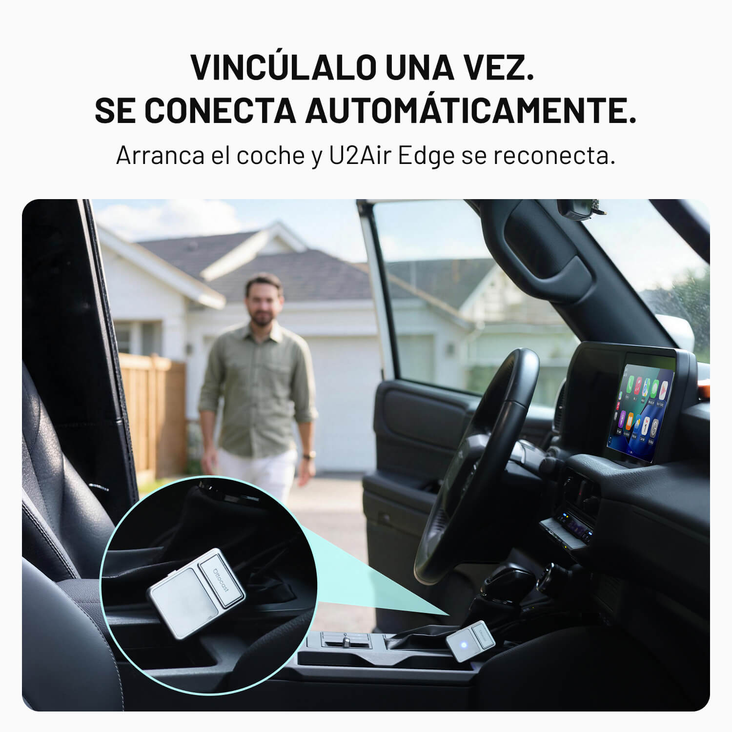 U2Air Edge – Adaptador inalámbrico para CarPlay y Android Auto