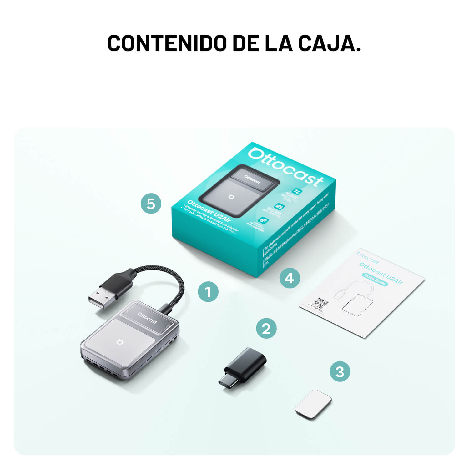 U2Air Edge – Adaptador inalámbrico para CarPlay y Android Auto