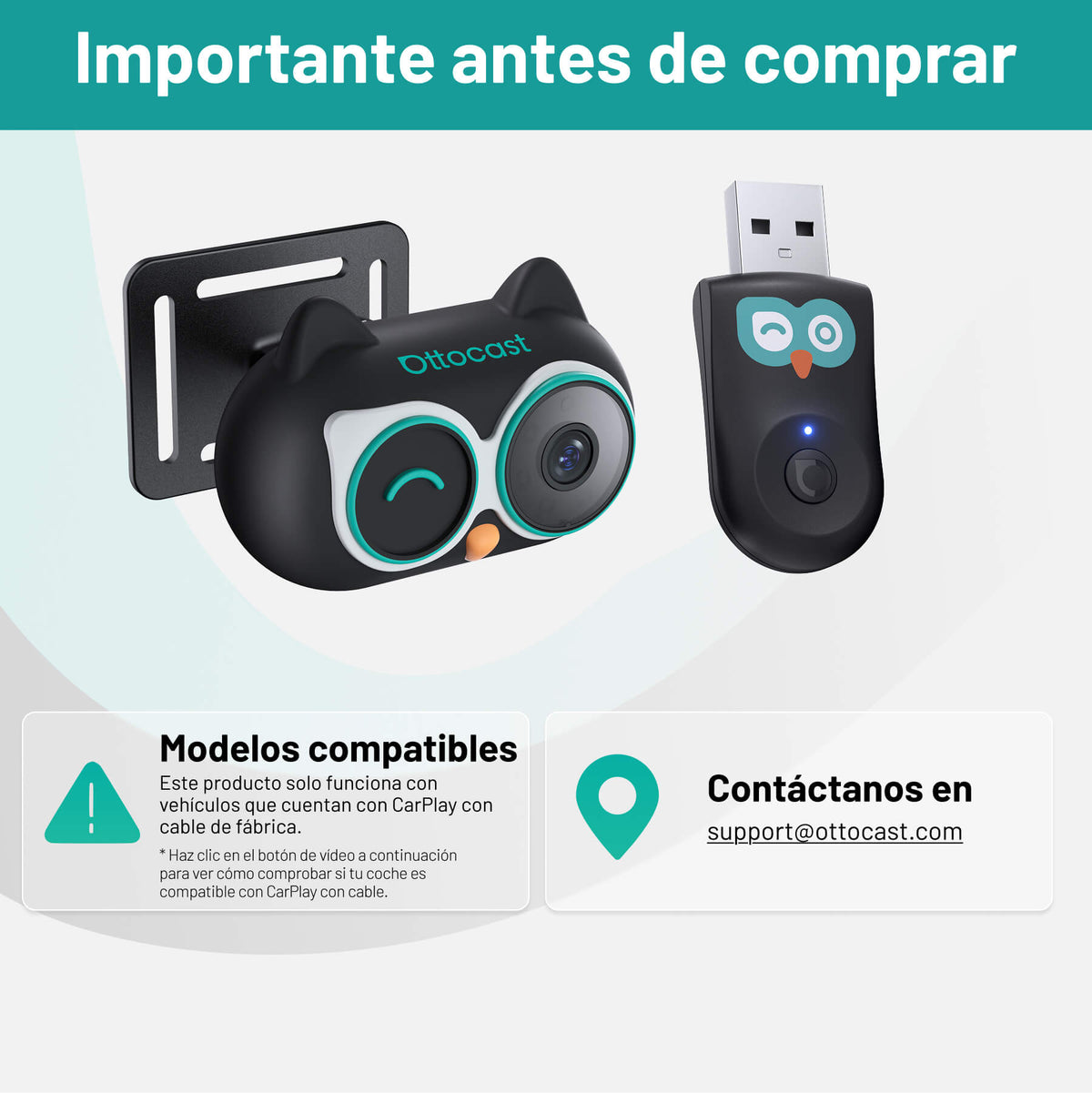 Cabin Care – Adaptador Inalámbrico para CarPlay y Android Auto con Monitorización en Tiempo Real