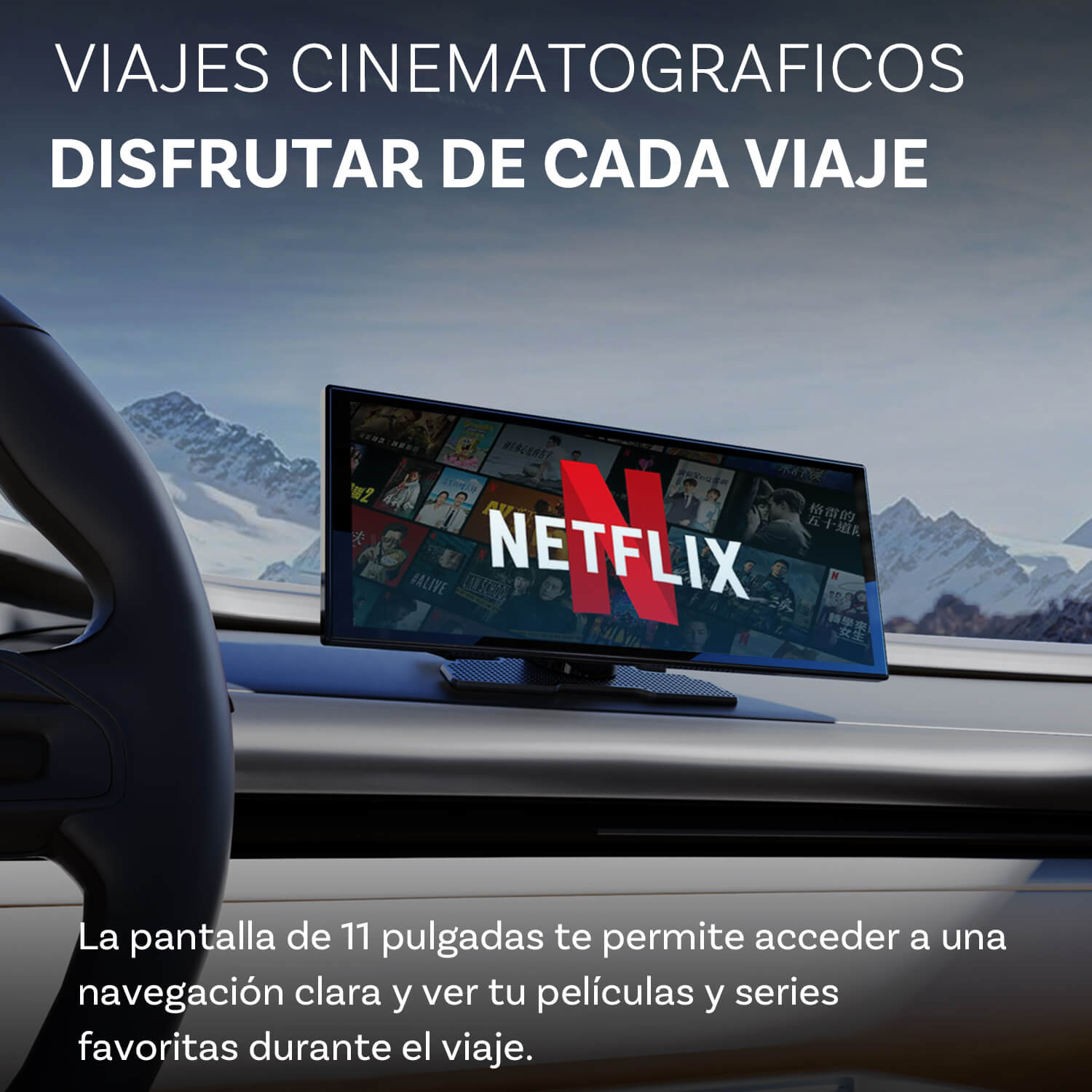 Ottocast® Screen Flow Apple CarPlay y Android Auto pantalla inalámbric
