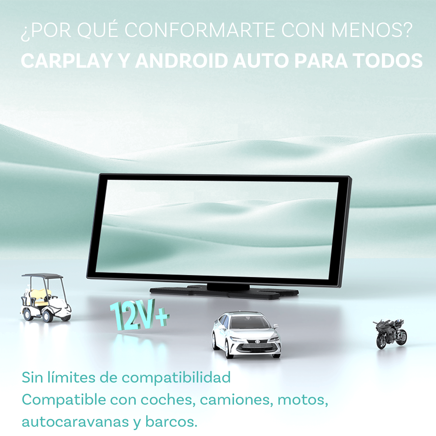 Ottocast® Screen Flow Apple CarPlay y Android Auto pantalla inalámbricos